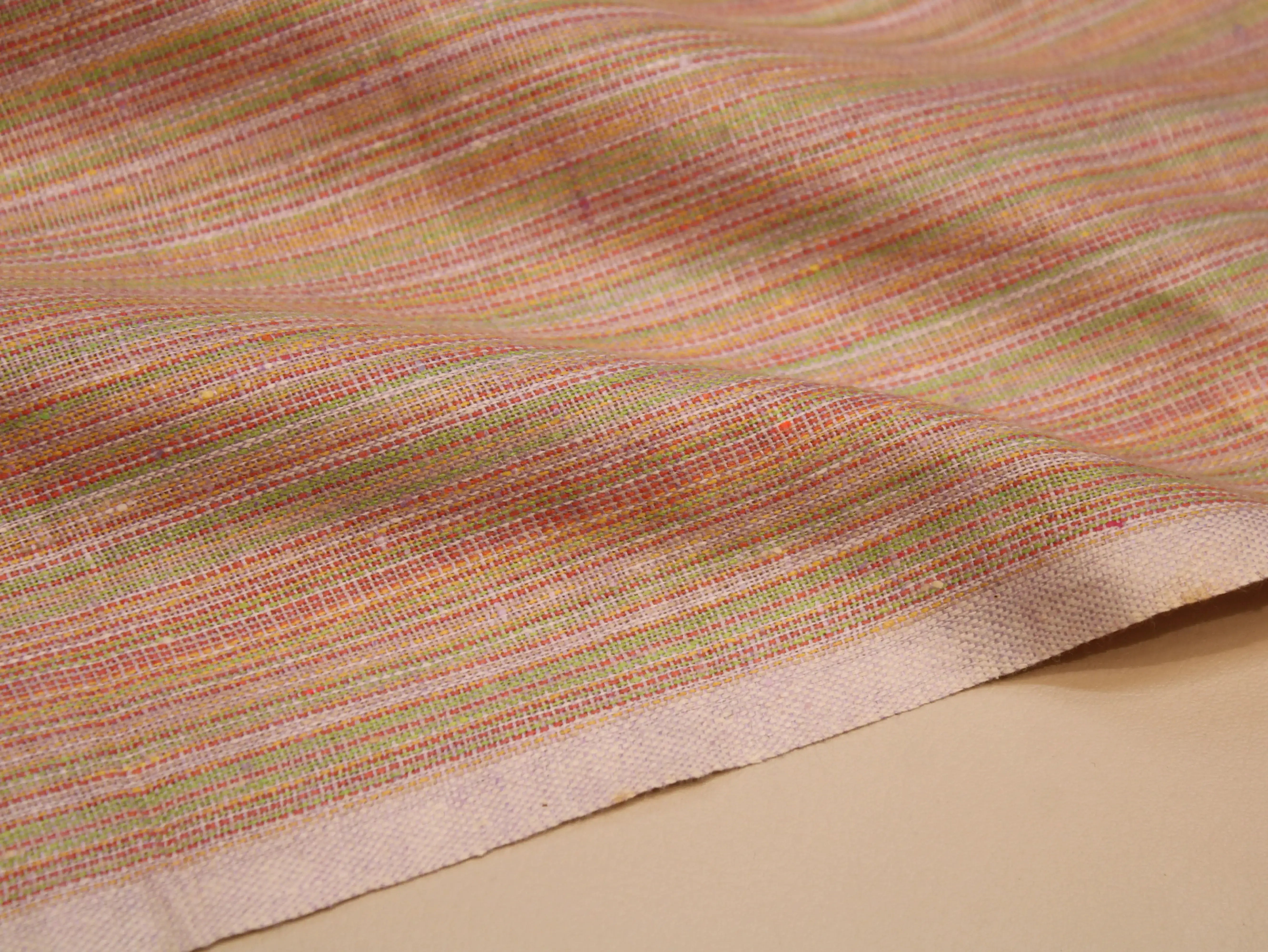 Pure Cotton Handloom Woven Fabric — Pastel Pink | Solid | 44 Inch