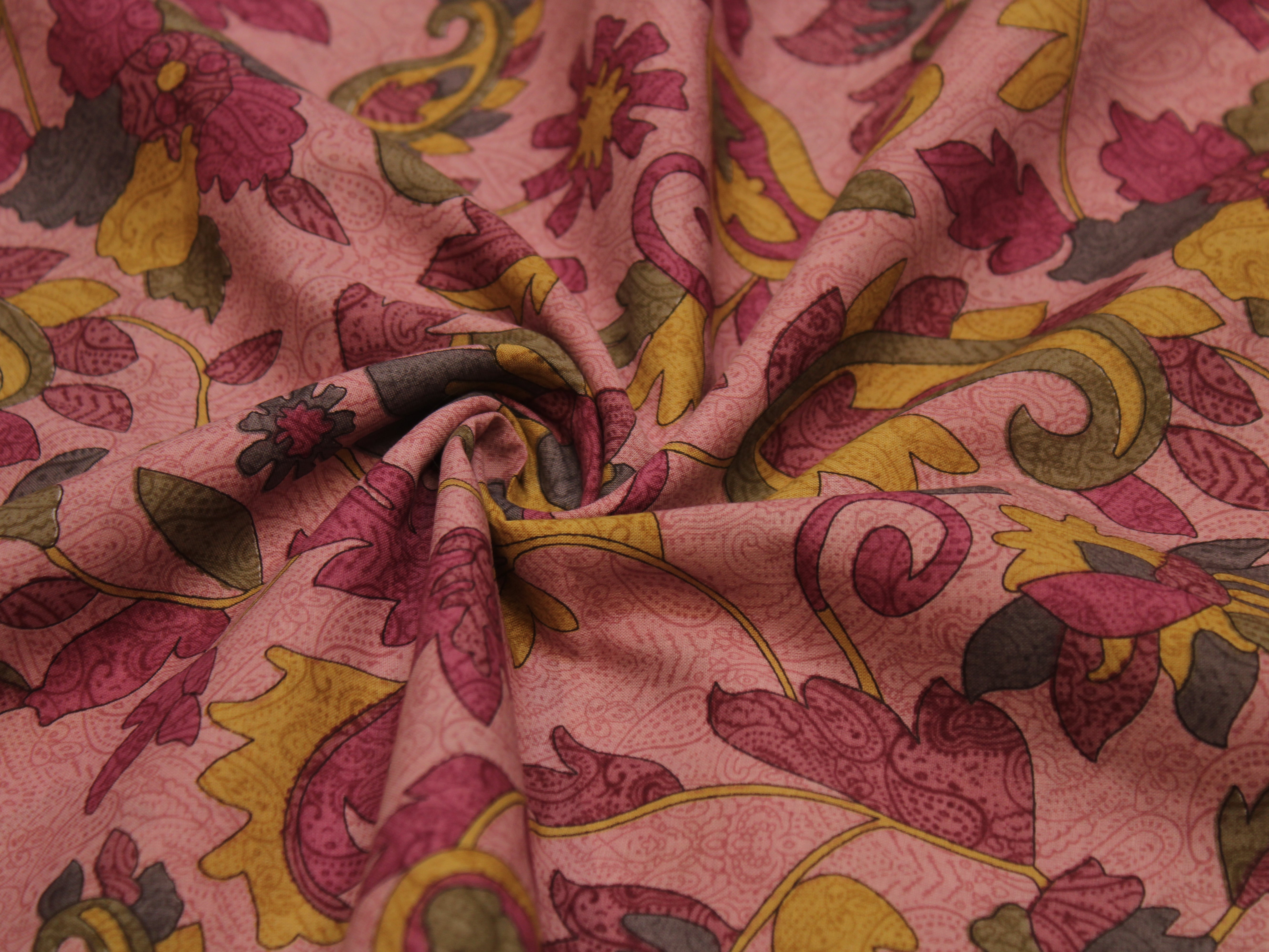 Pure Cotton Printed Fabric — Onion Floral | 44 Inch