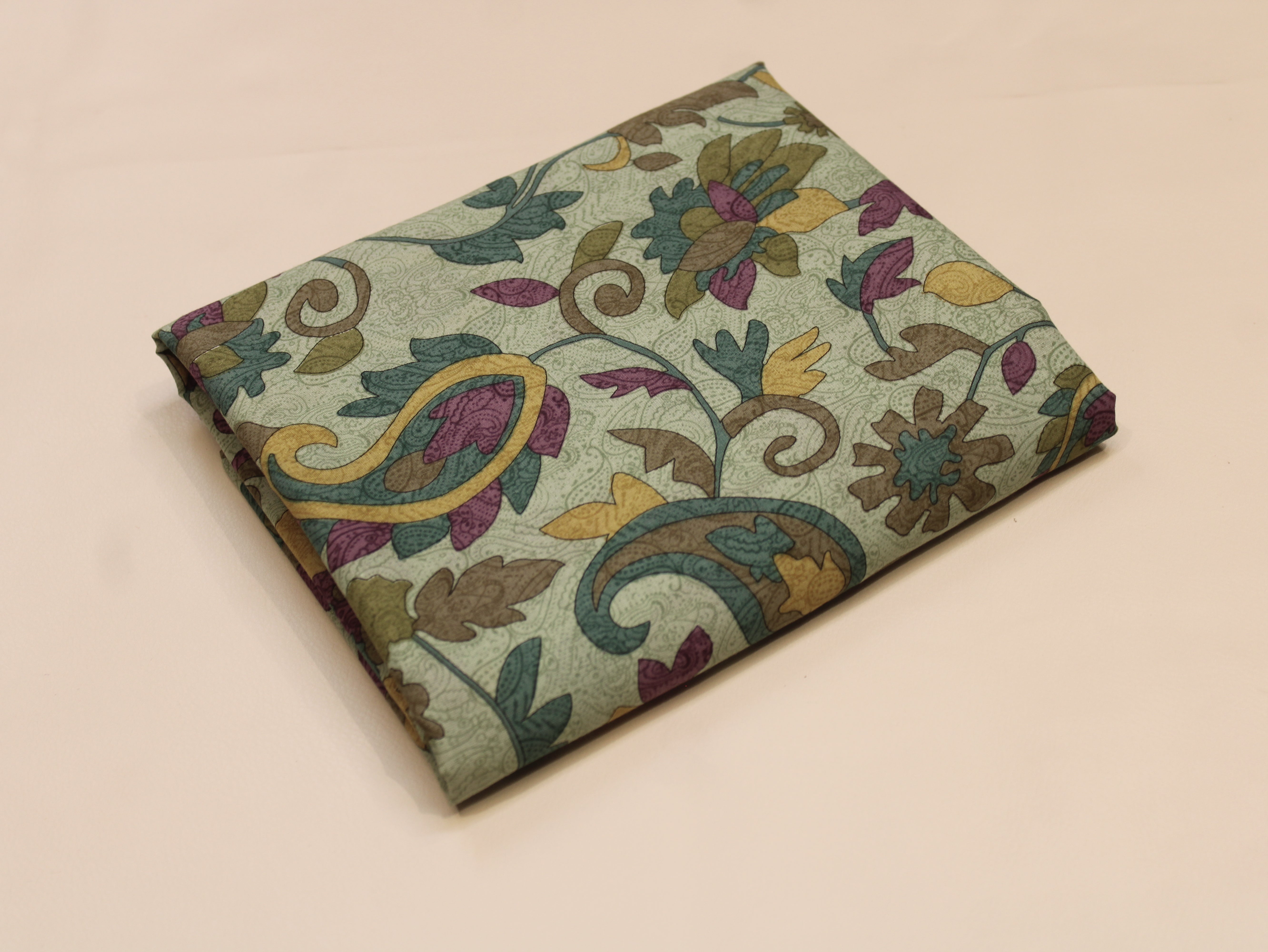 Pure Cotton Printed Fabric — Blue Floral | 44 Inch