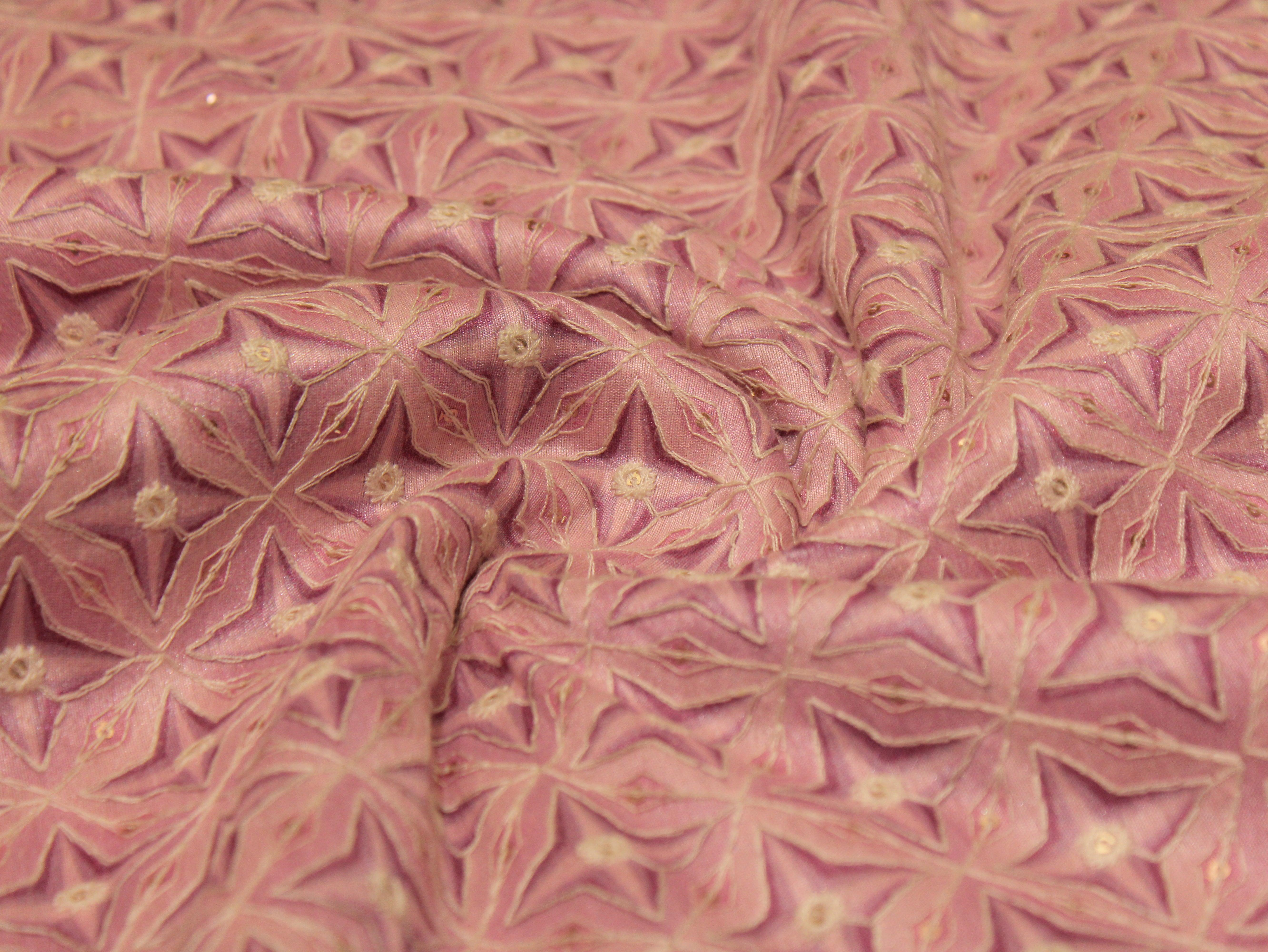 Canvas : Silk Digital Print Fabric - Lavender Pink