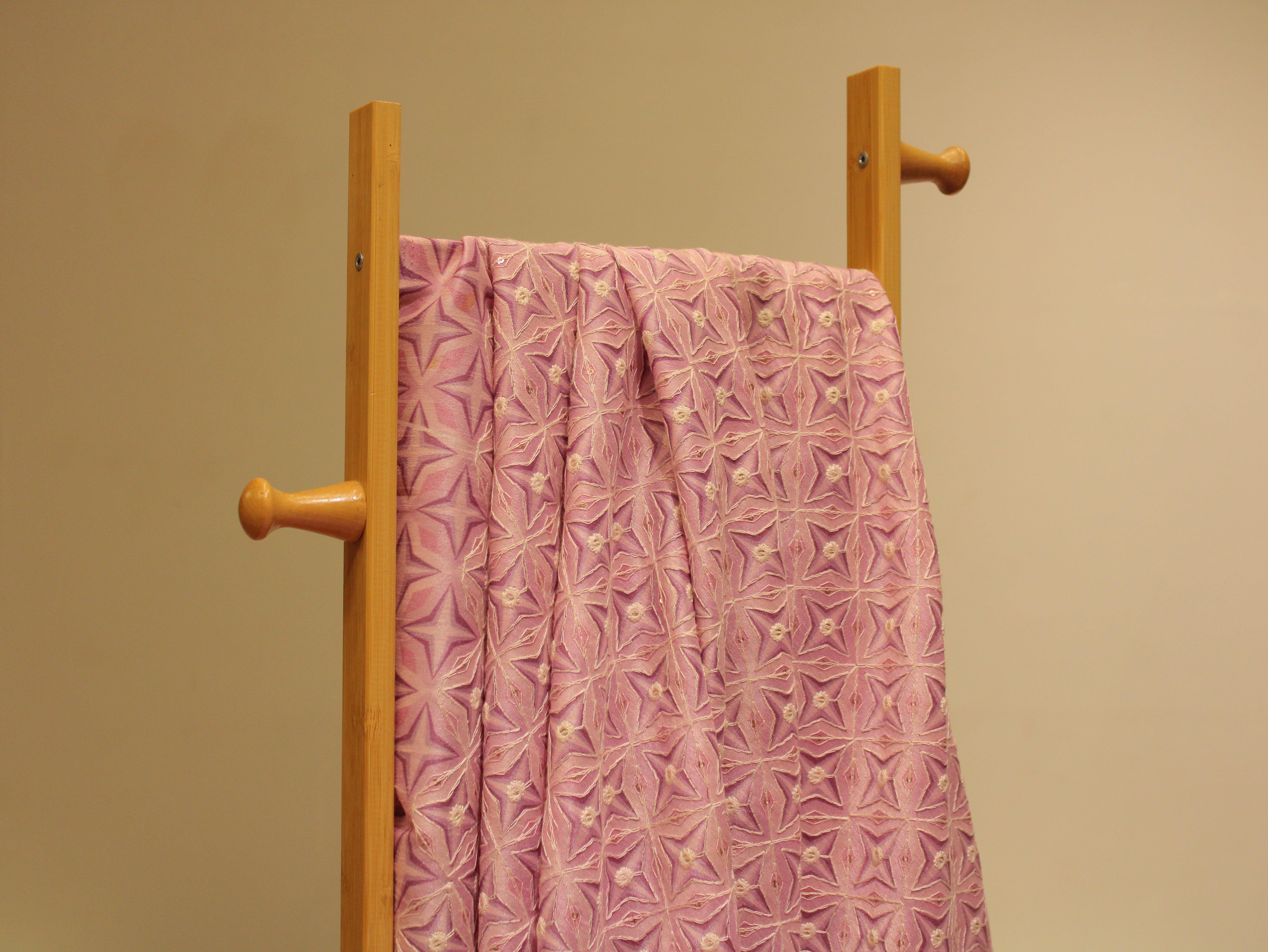 Canvas : Silk Digital Print Fabric - Lavender Pink