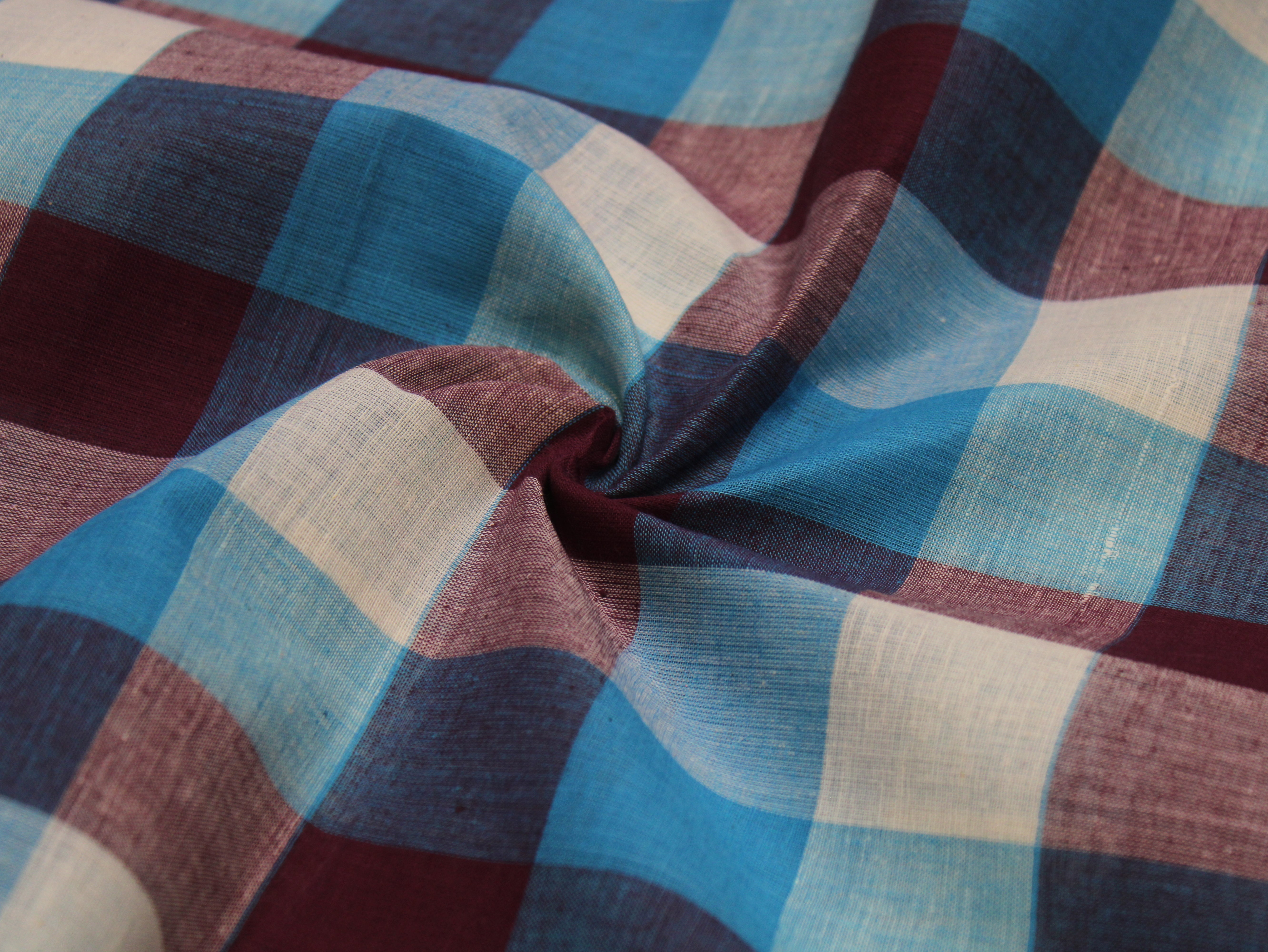 Pure Cotton Handloom Multi Checked Fabric 44 Inch | Mfoks