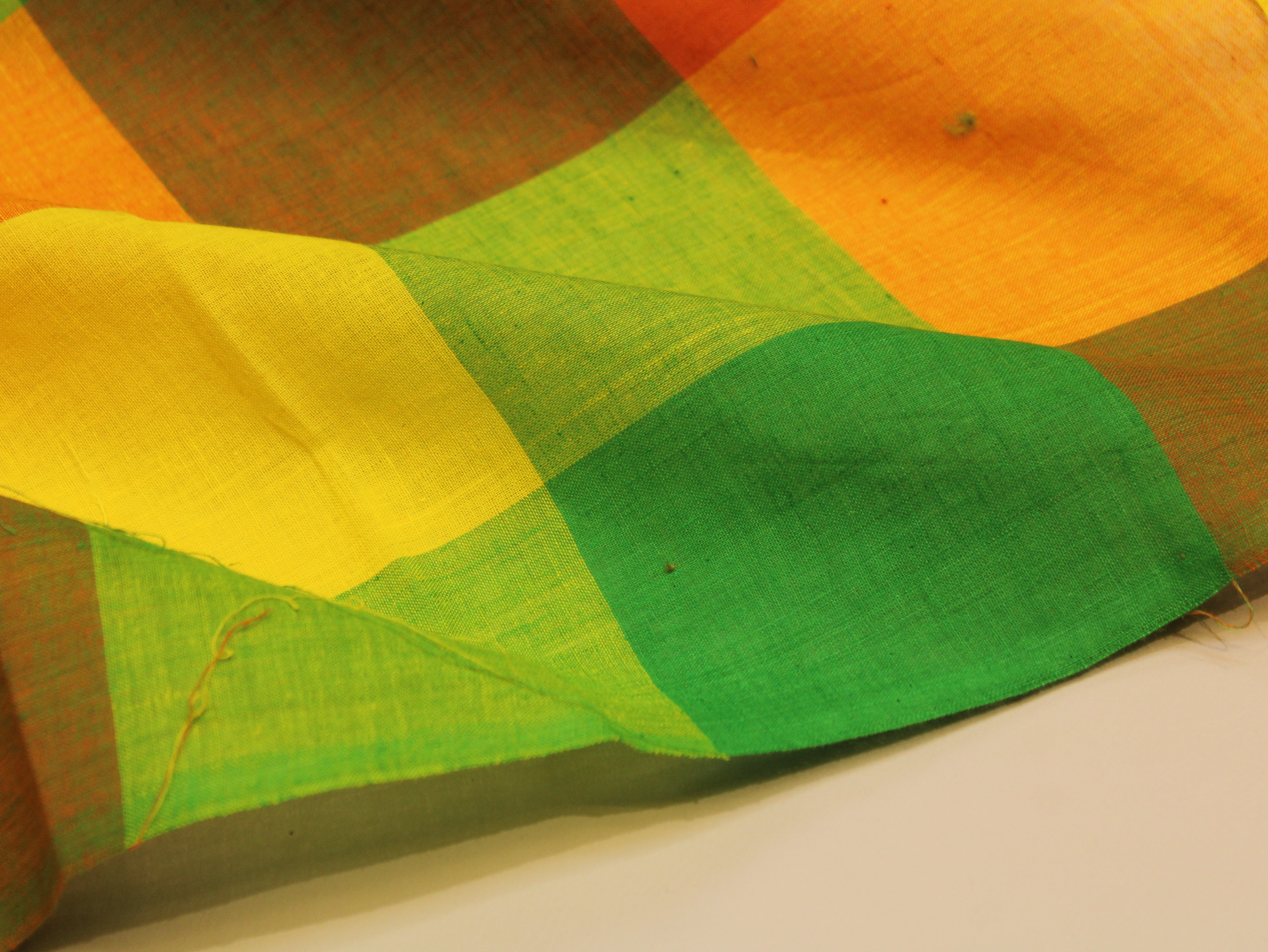 Pure Cotton Handloom Big Multi Checked Fabric 44 Inch (4x4 Checks) – Mfoks