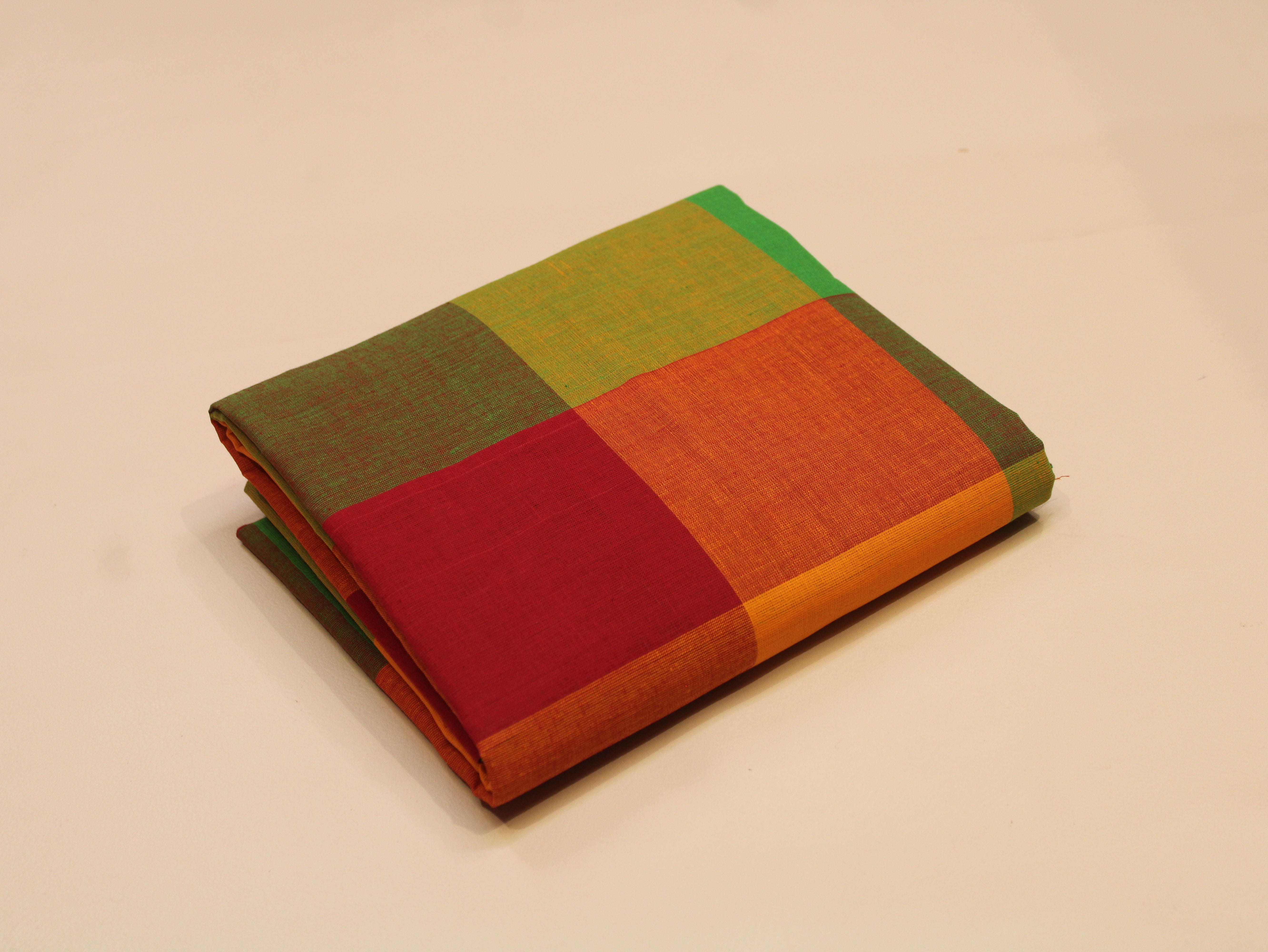 Pure Cotton Handloom Big Multi Checked Fabric 44 Inch (4x4 Checks) – Mfoks