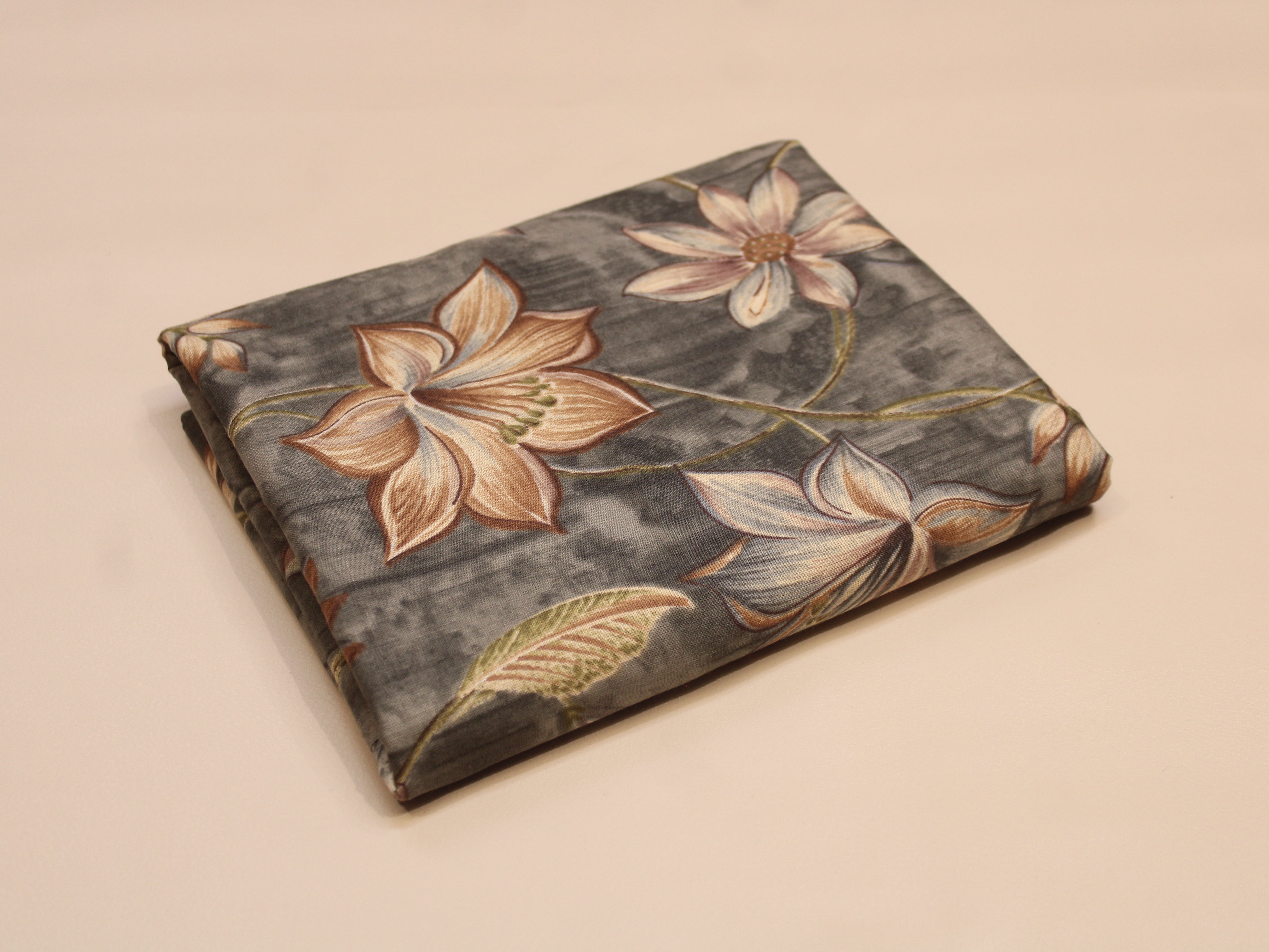 Pure Cotton Premium Printed Fabric 44" Width - Digital Print - Floral | Grey