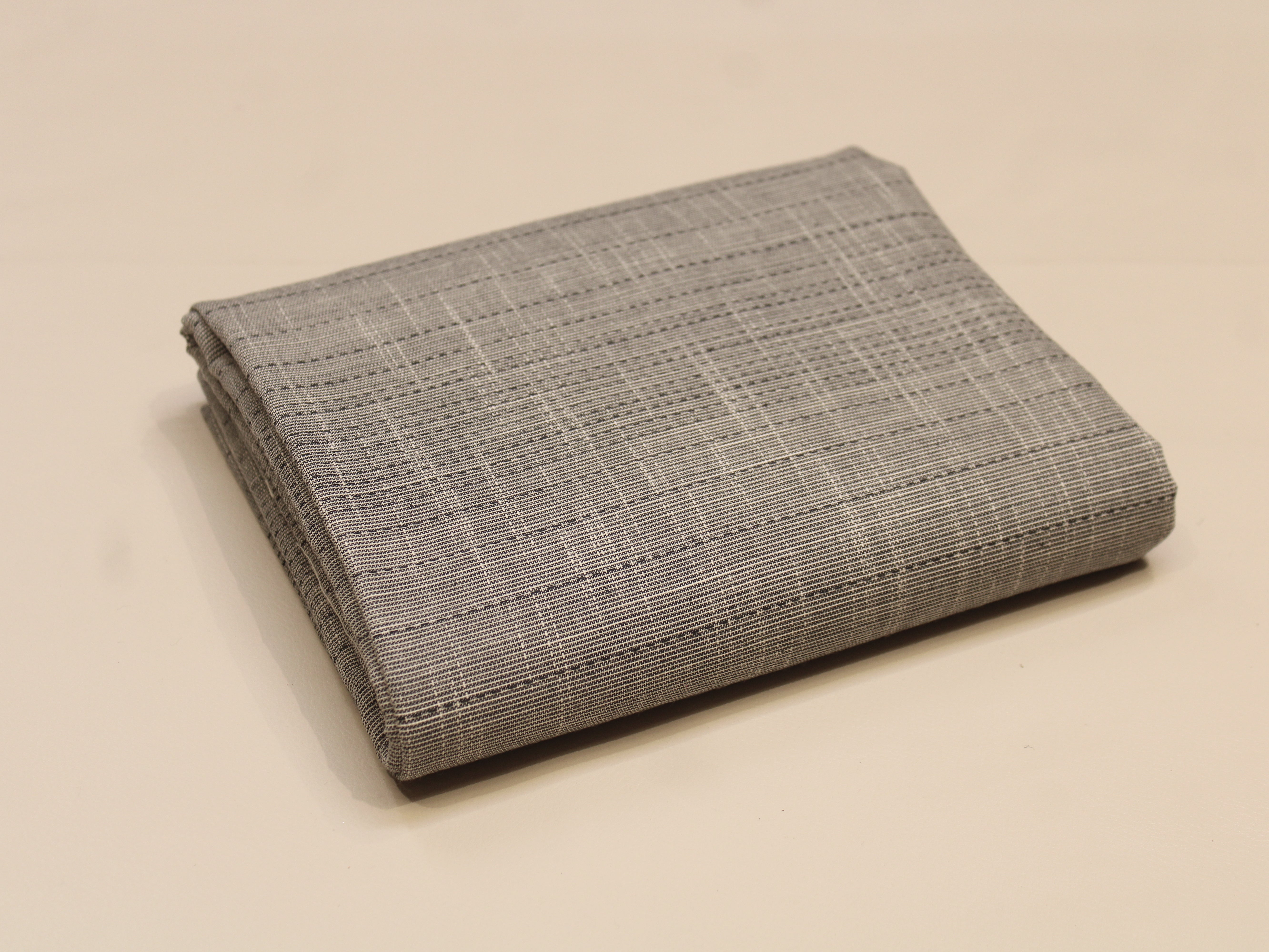 Pure Cotton Handloom Woven Fabric - 44 Inches - Grey