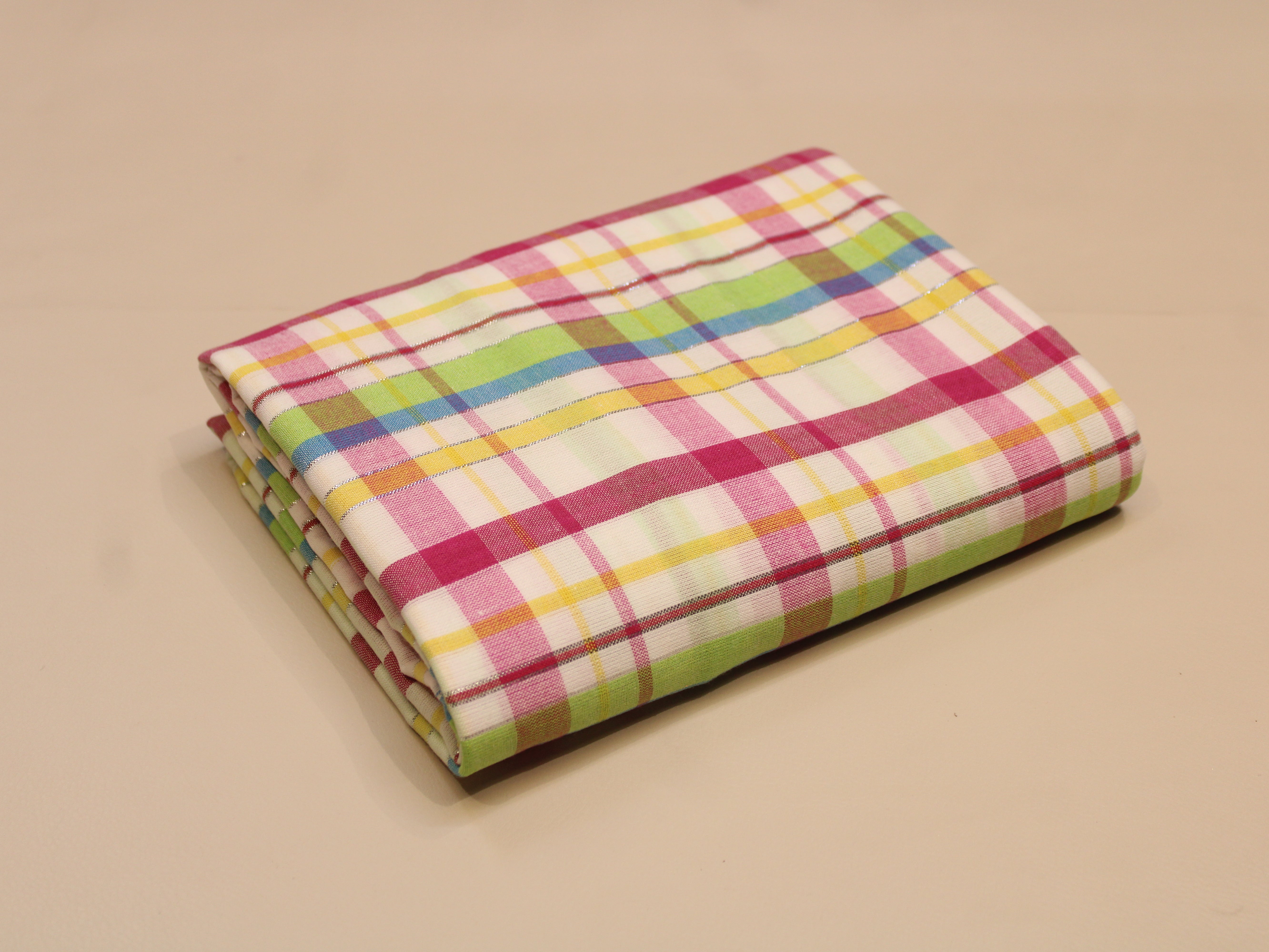 Pure Cotton Handloom Woven Fabric with Lurex - 42 Inches