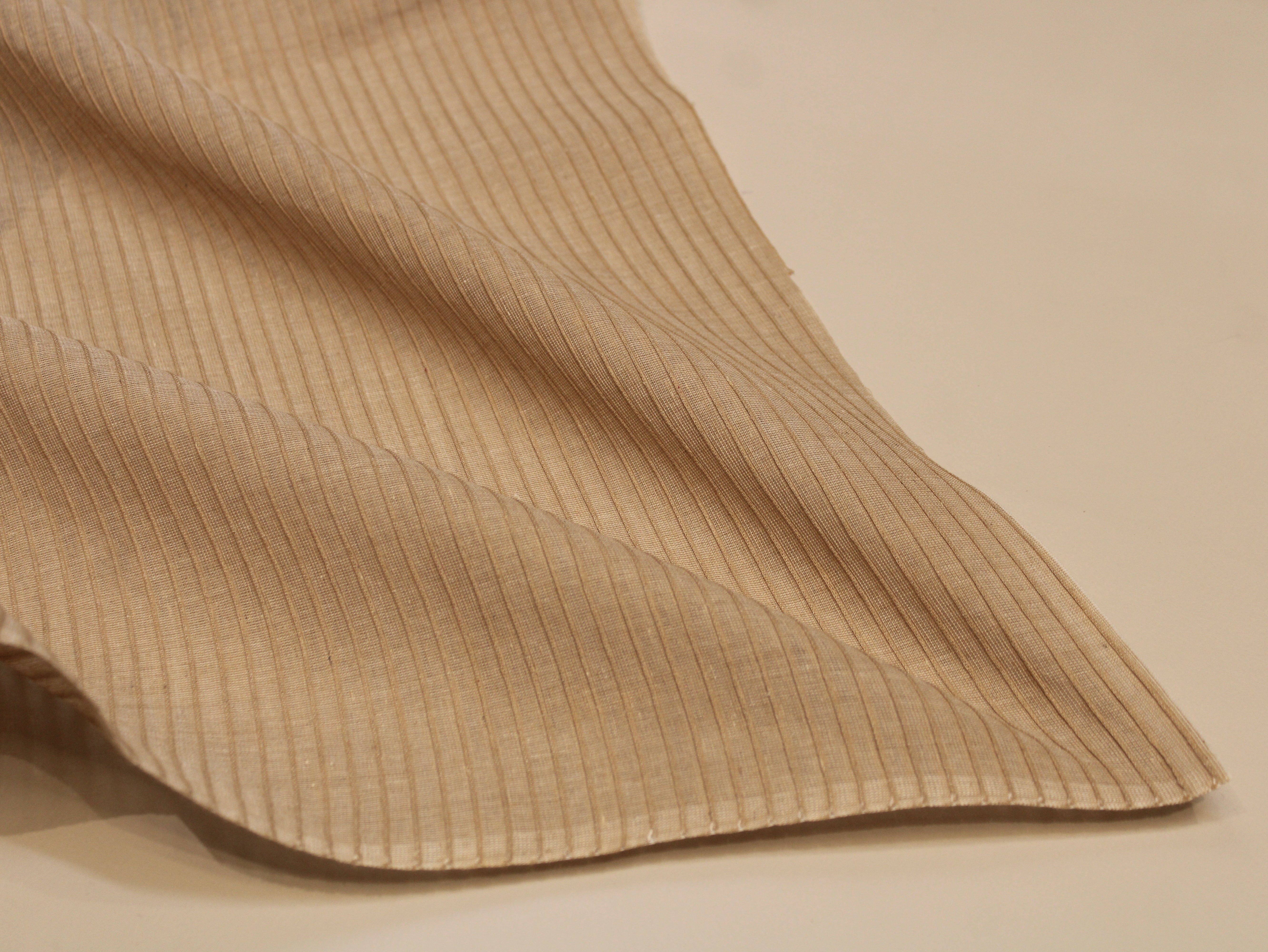 Pure Cotton Handloom Pintuck Pattern Fabric - 46 Inches