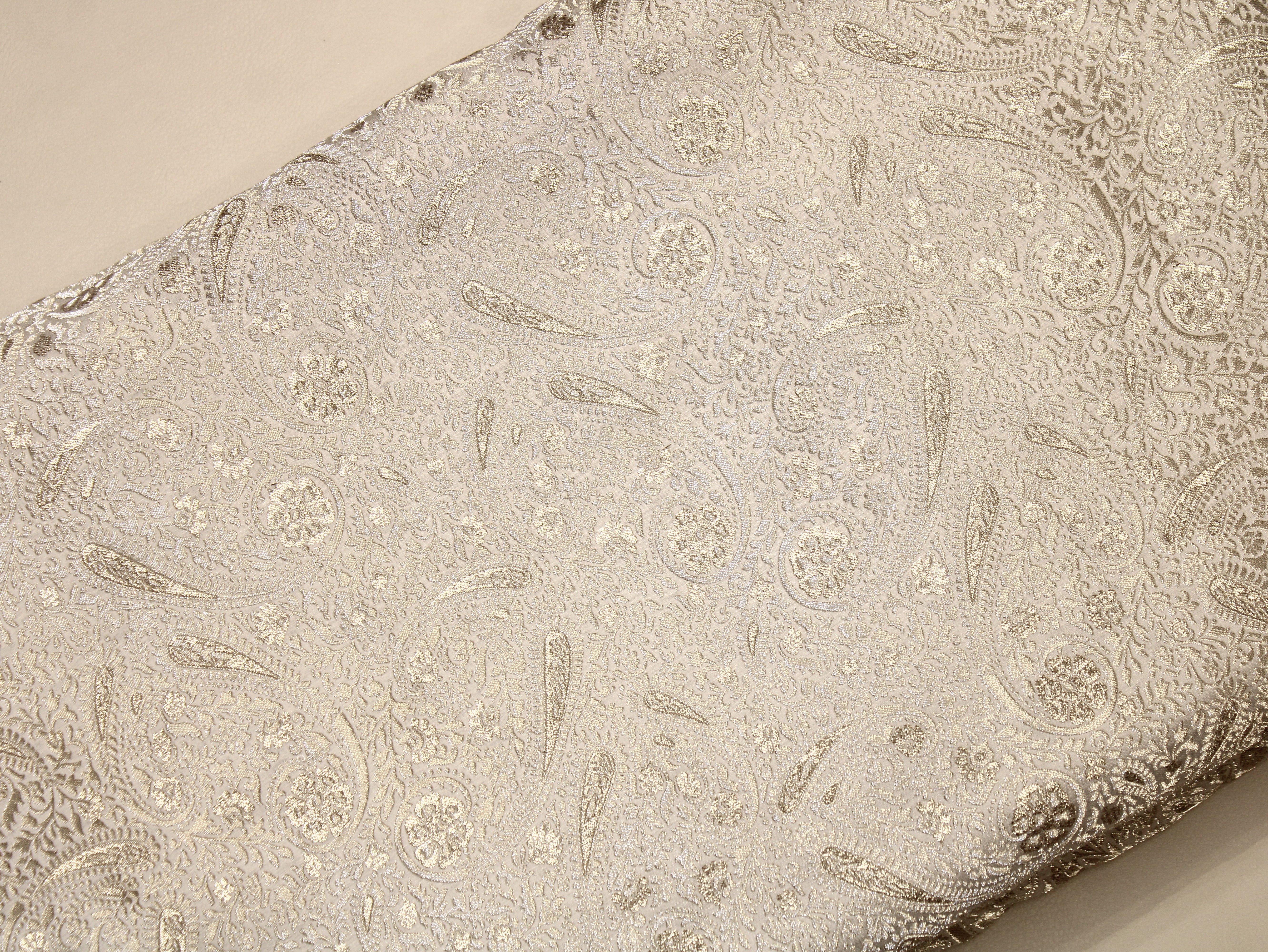 Premium Banarsi Brocade Fabric - Rose Gold - 44 Inches