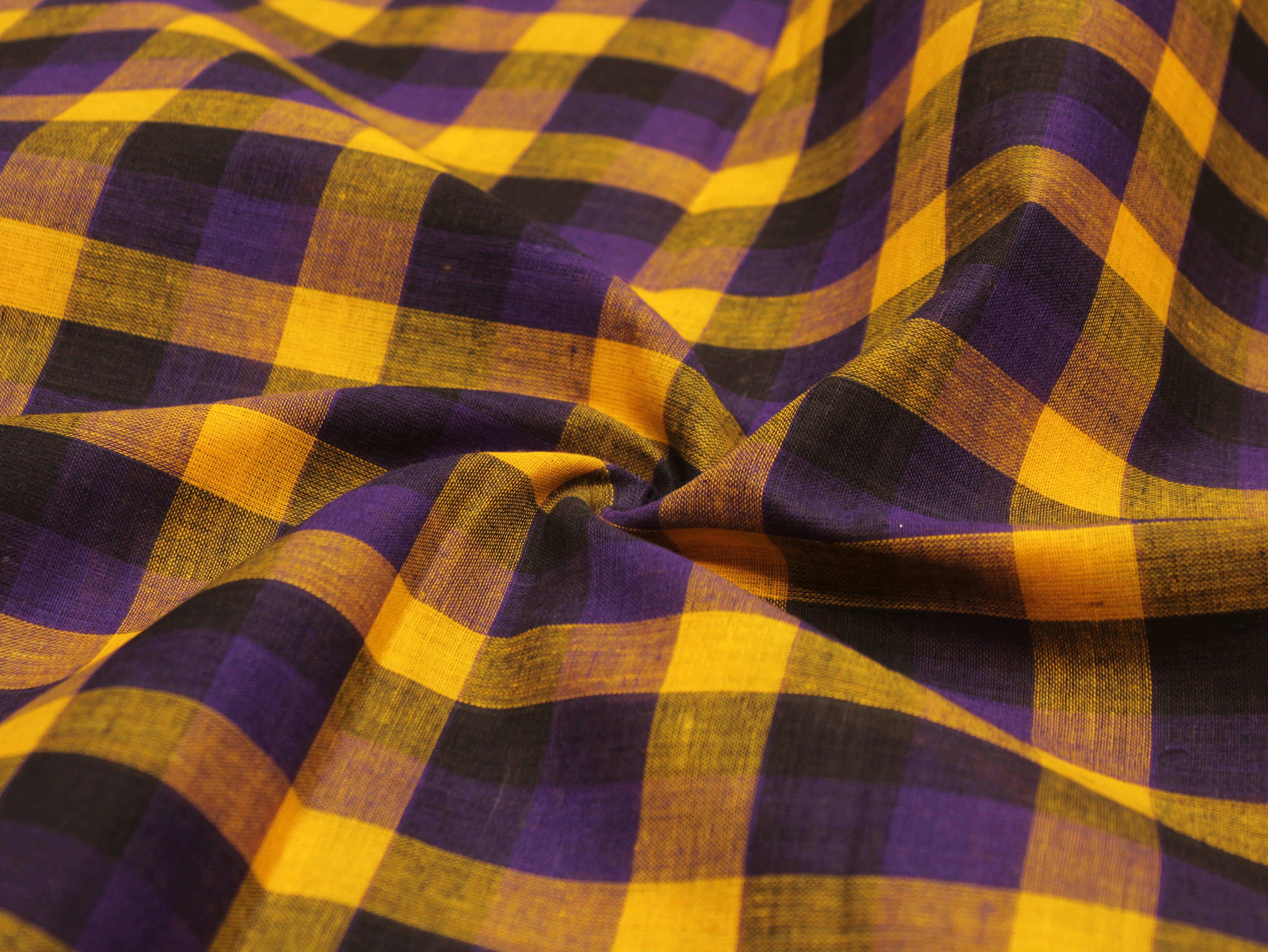 Pure Cotton Handloom Multi Checked Fabric 44 Inch | Mfoks