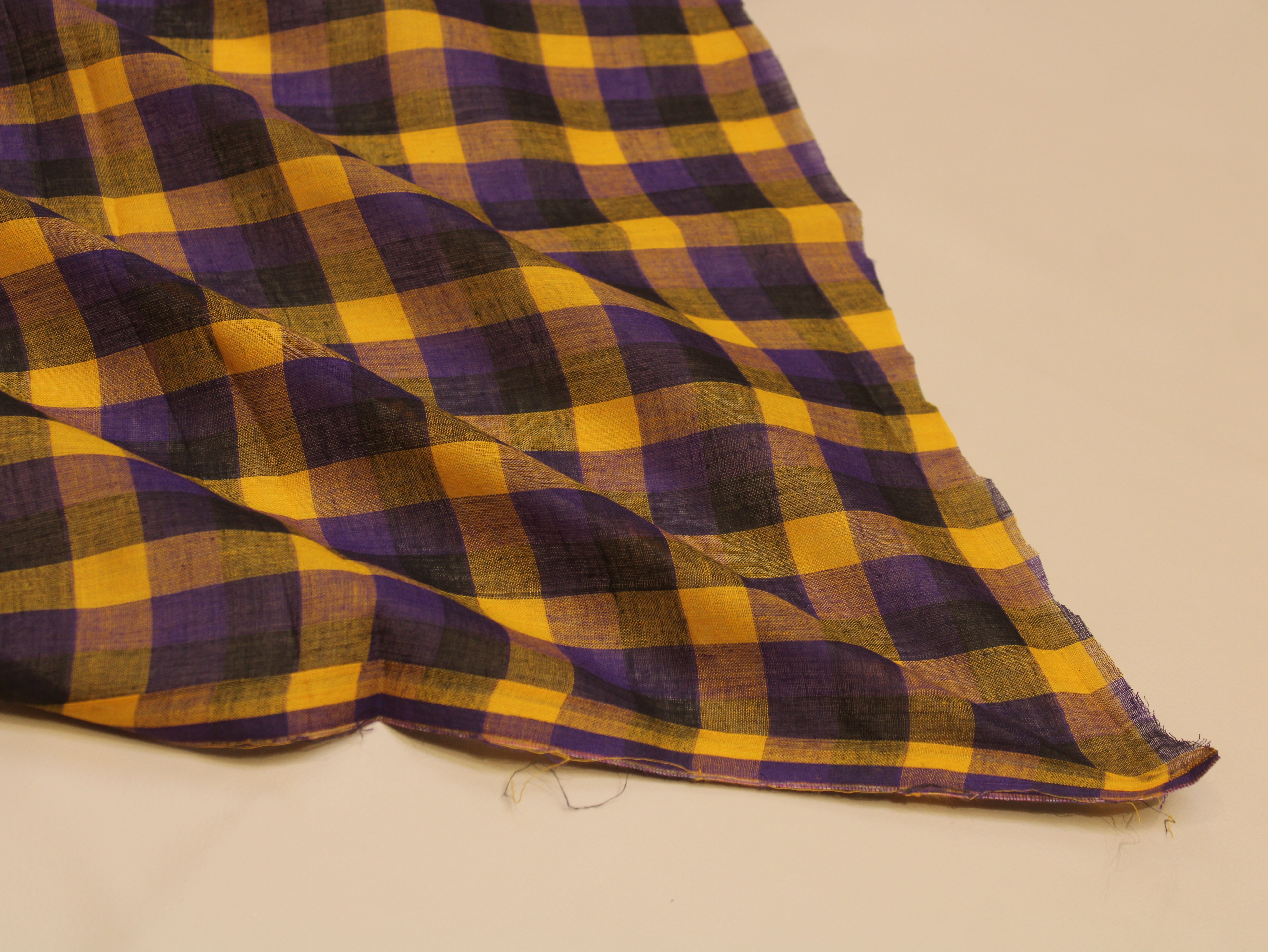 Pure Cotton Handloom Multi Checked Fabric 44 Inch | Mfoks