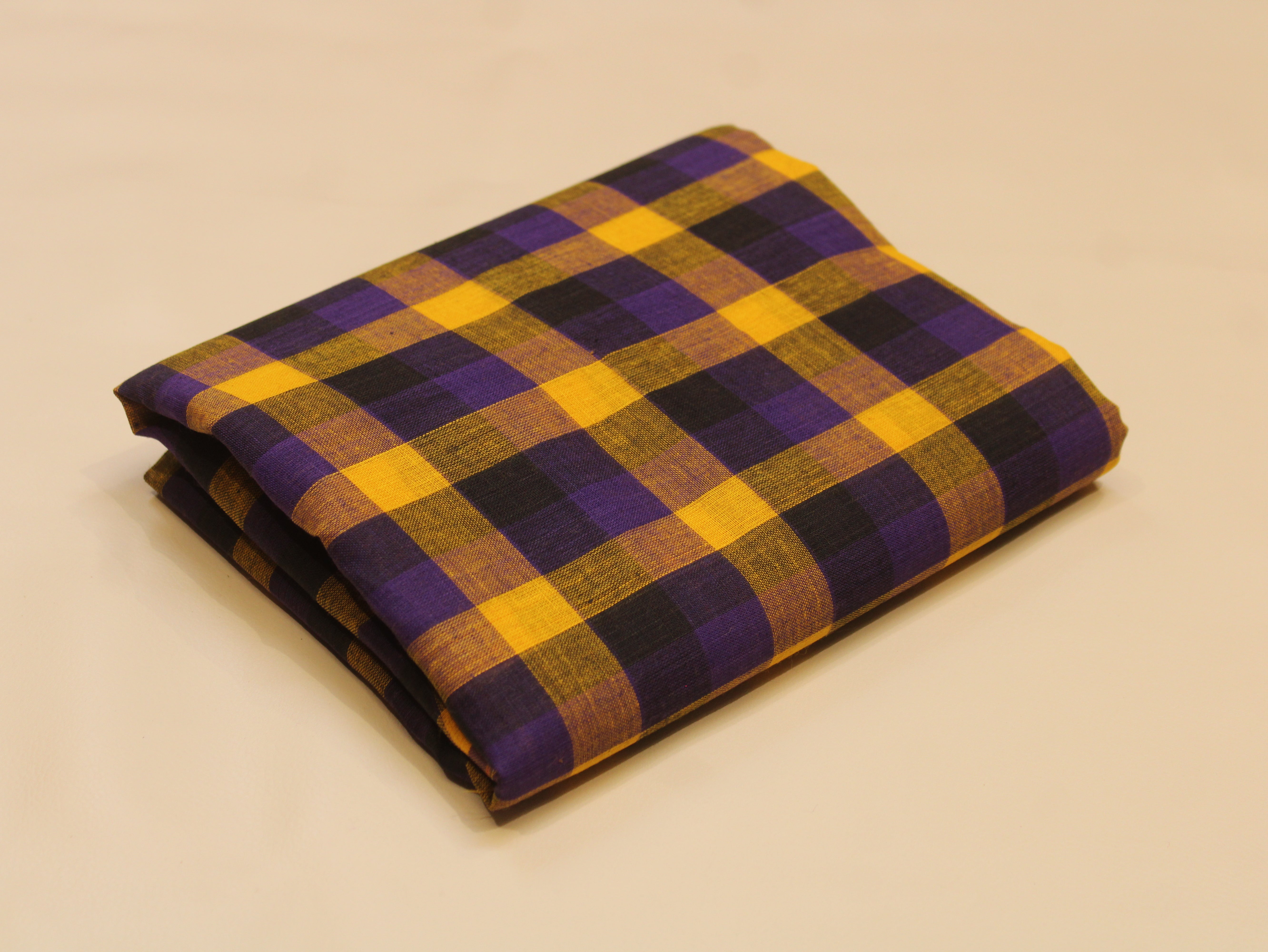 Pure Cotton Handloom Multi Checked Fabric 44 Inch | Mfoks