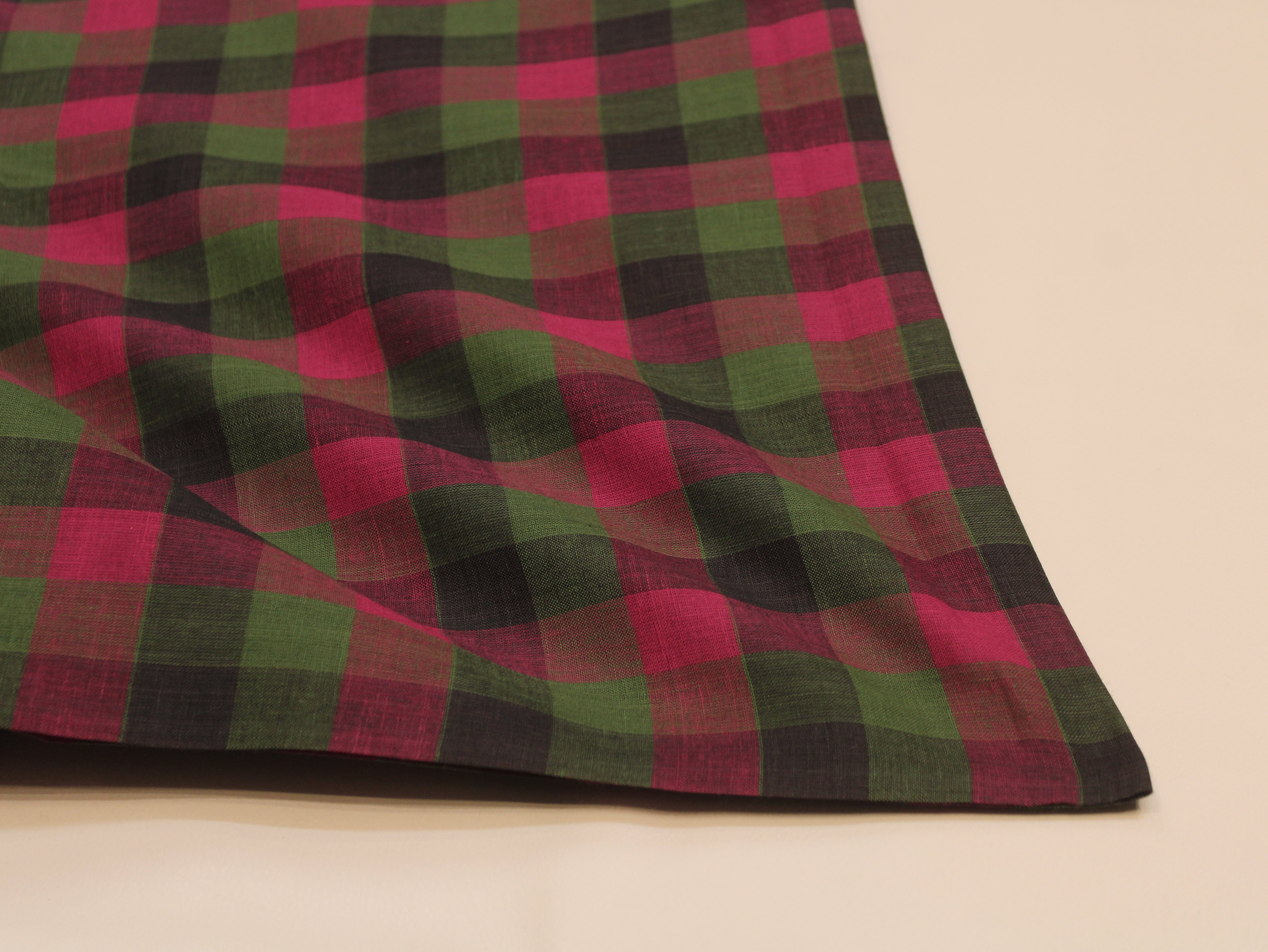Pure Cotton Handloom Multi Checked Fabric 44 Inch | Mfoks