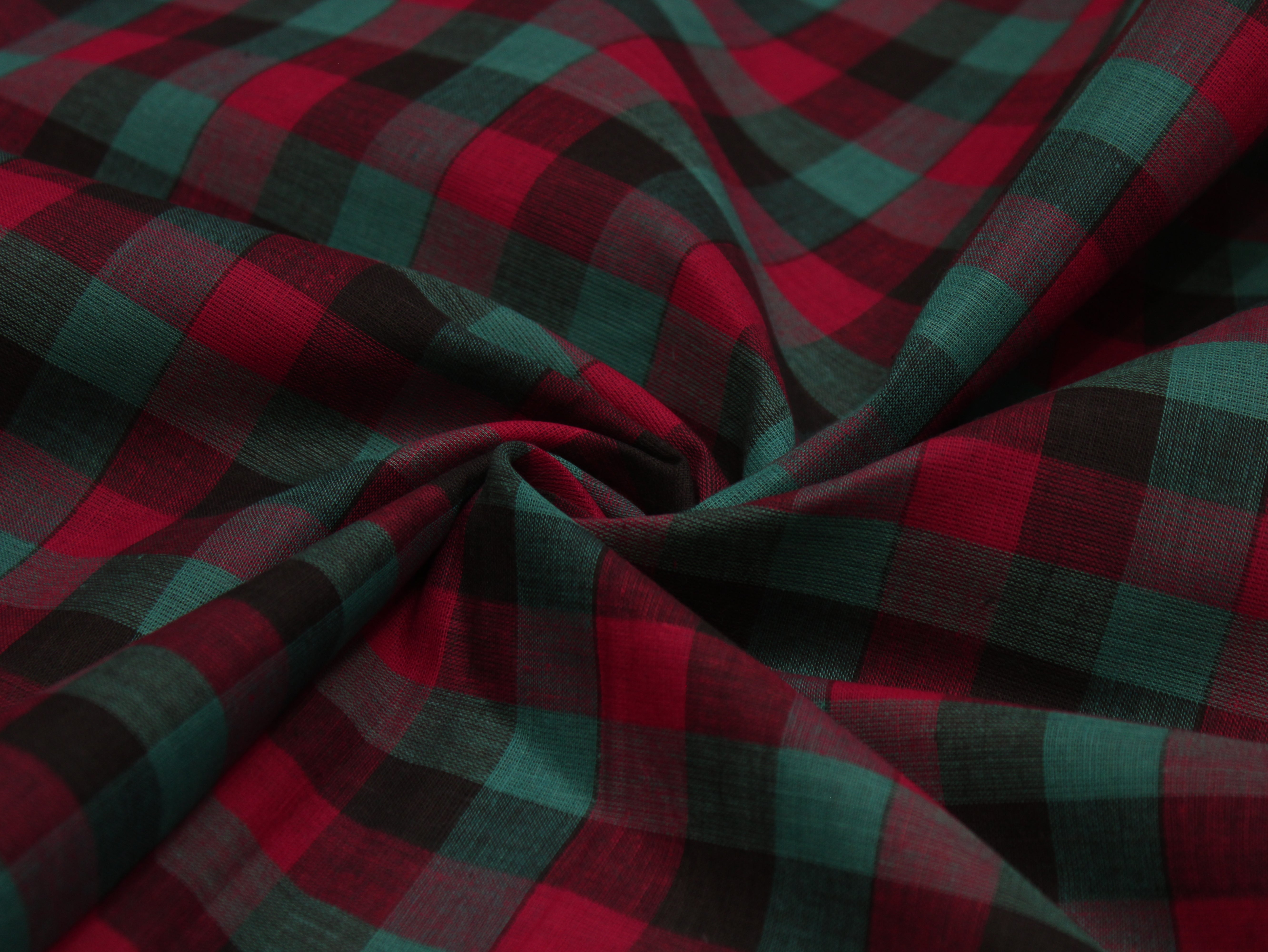 Pure Cotton Handloom Multi Checked Fabric 44 Inch | Mfoks