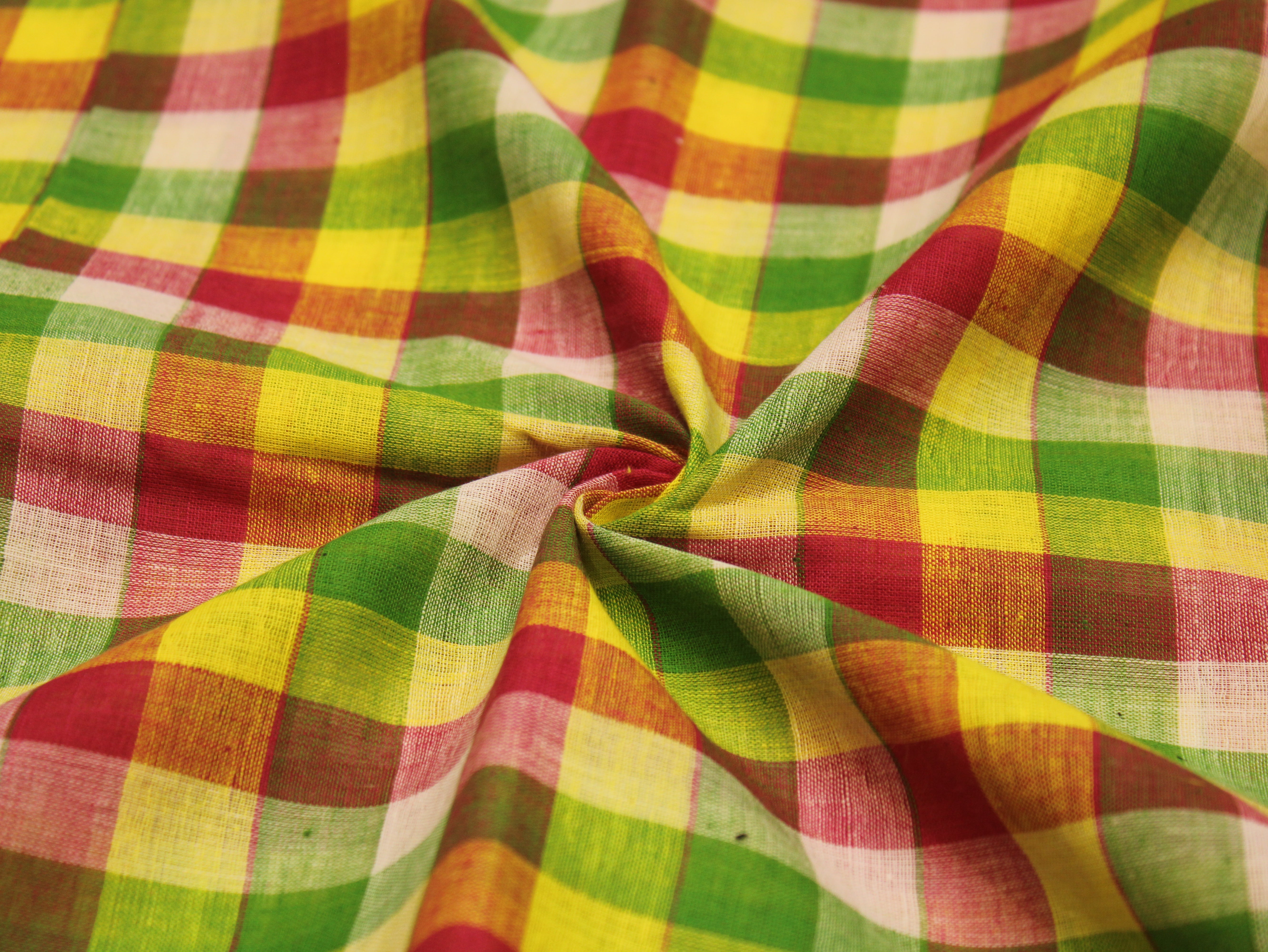 Pure Cotton Handloom Multi Checked Fabric 44 Inch | Mfoks
