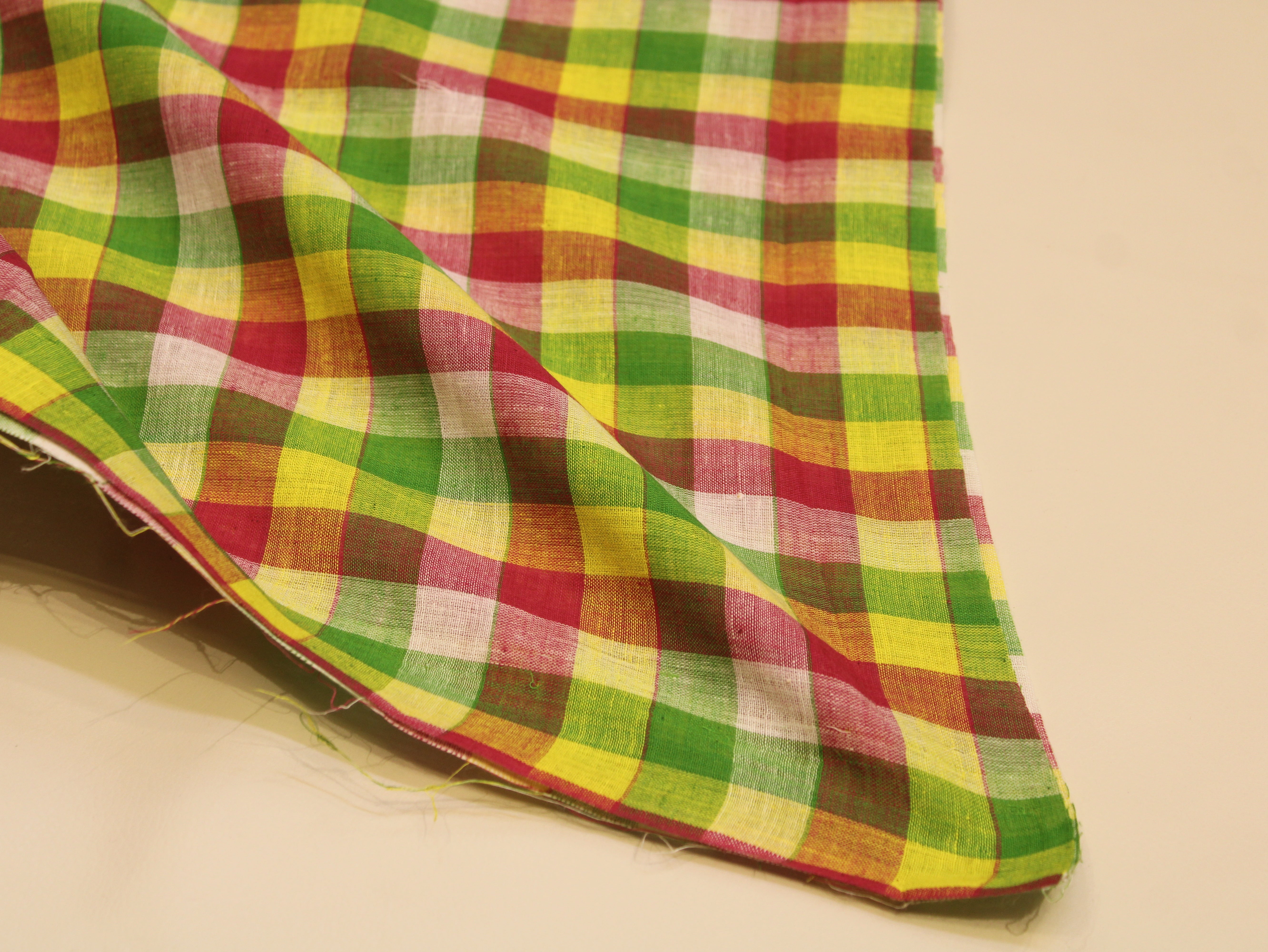 Pure Cotton Handloom Multi Checked Fabric 44 Inch | Mfoks