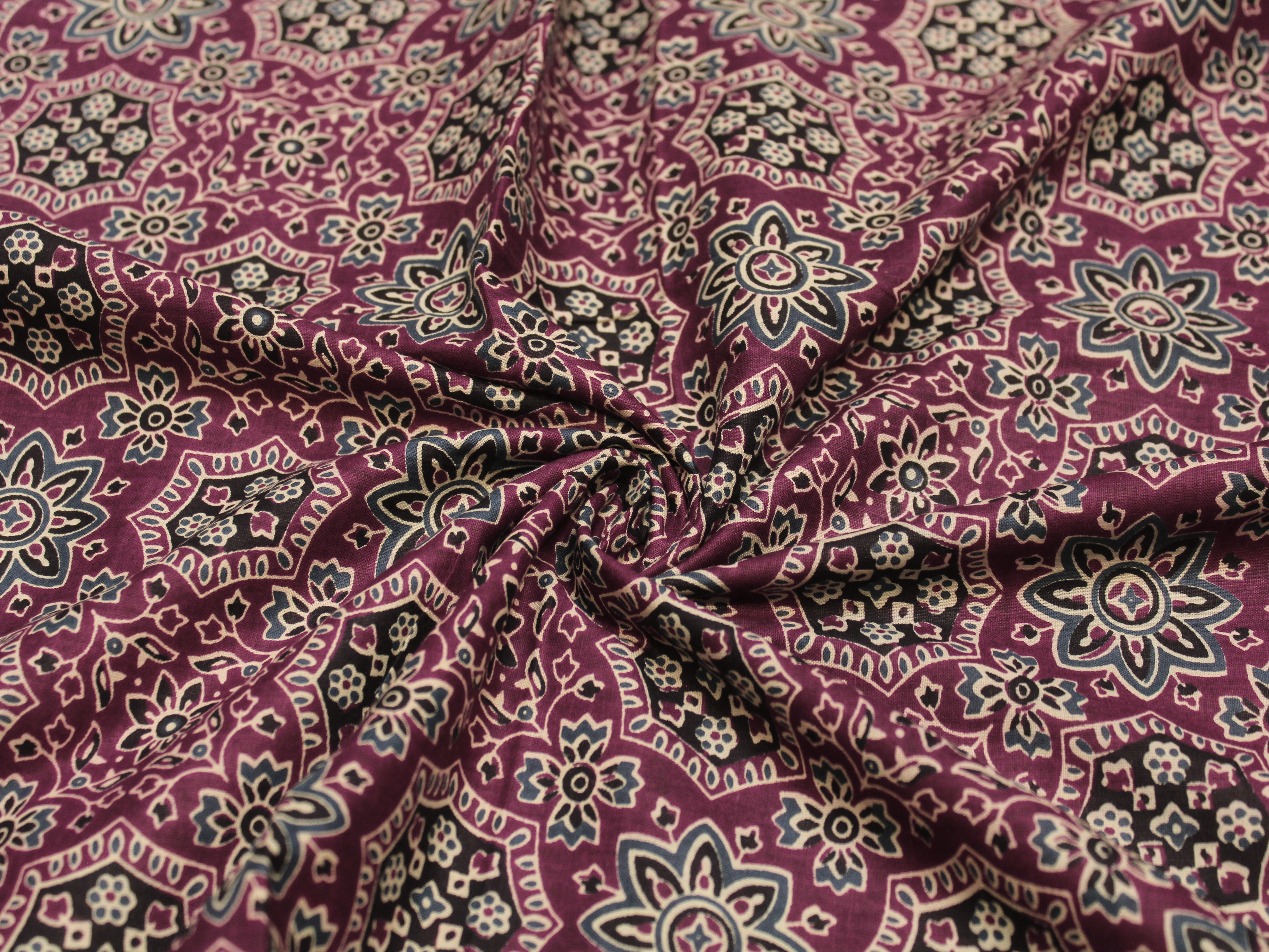 Pure Cotton Premium Printed Fabric 44" Width