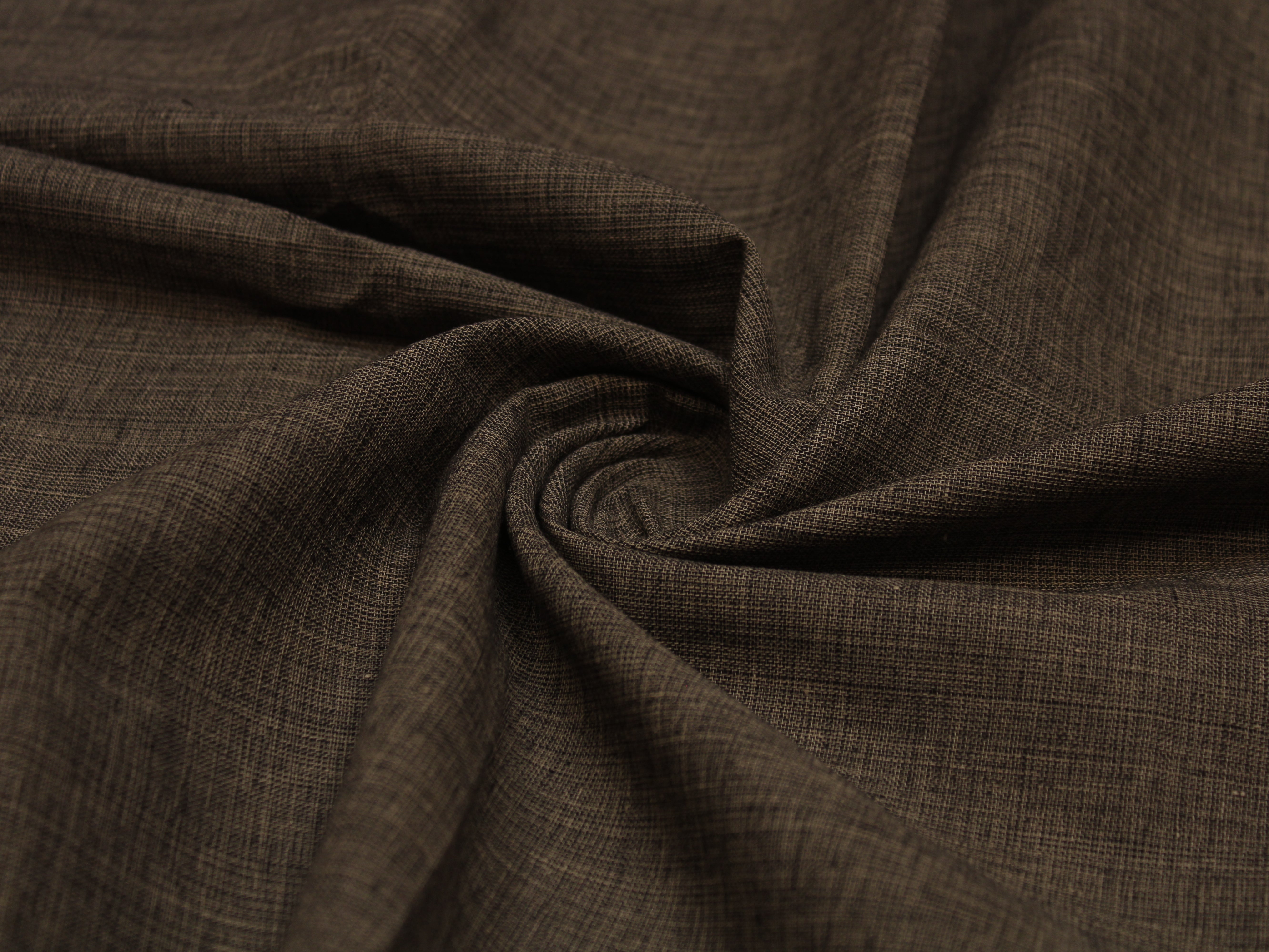 Pure Cotton Plain Handloom Fabric 44 Inches Width - Rustic Grey