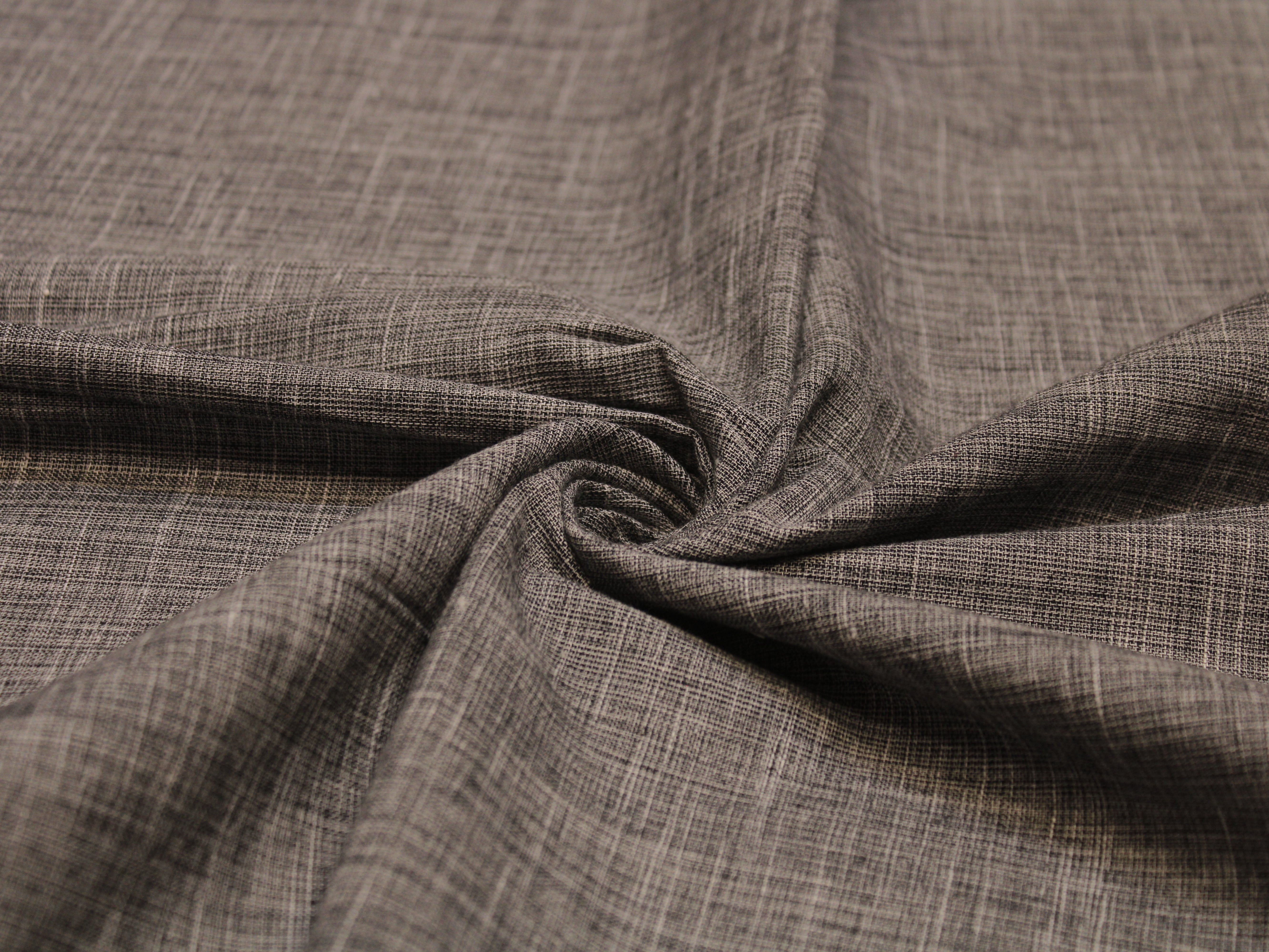 Pure Cotton Plain Handloom Fabric 44 Inches Width - Grey