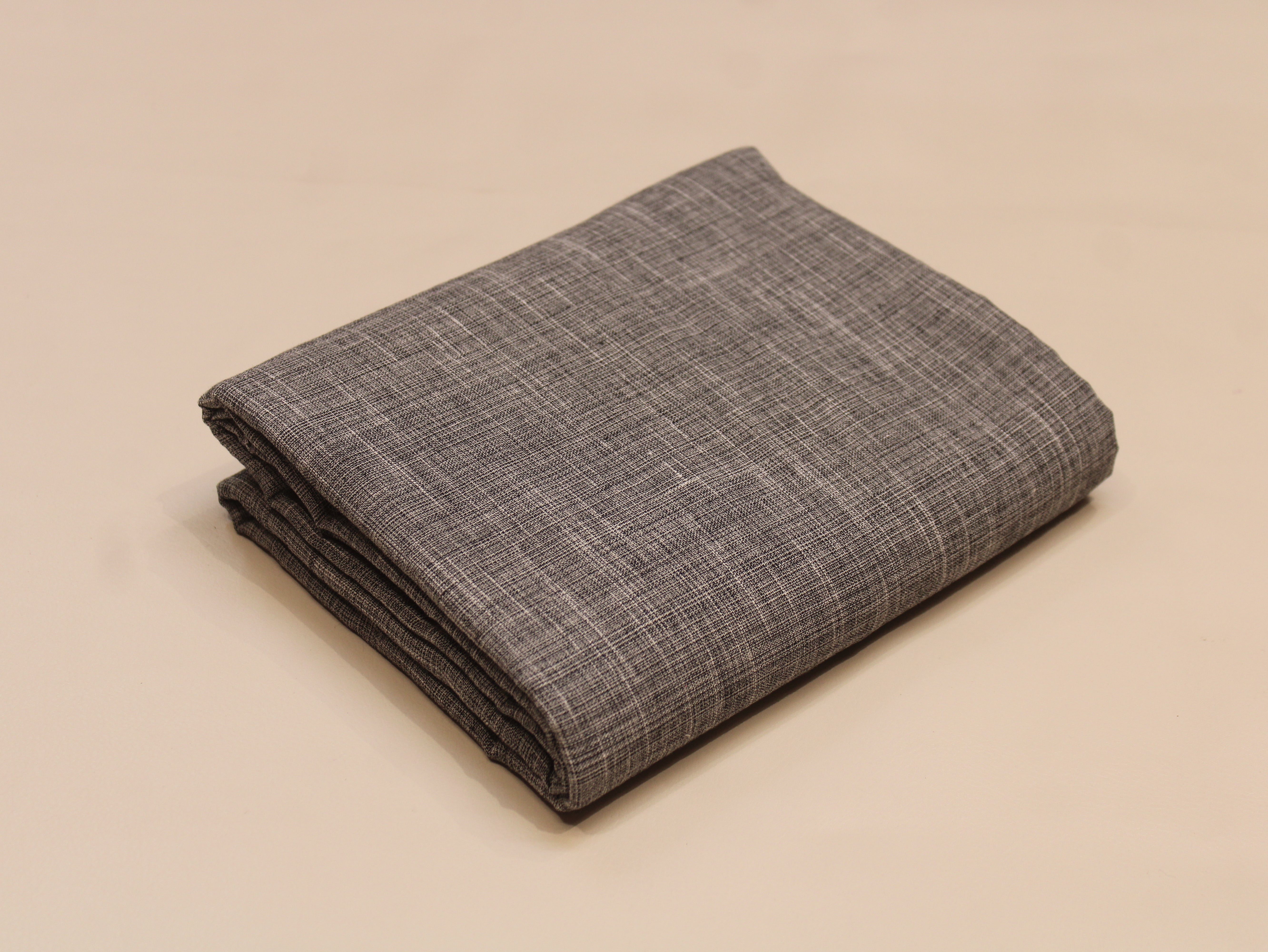 Pure Cotton Plain Handloom Fabric 44 Inches Width - Grey