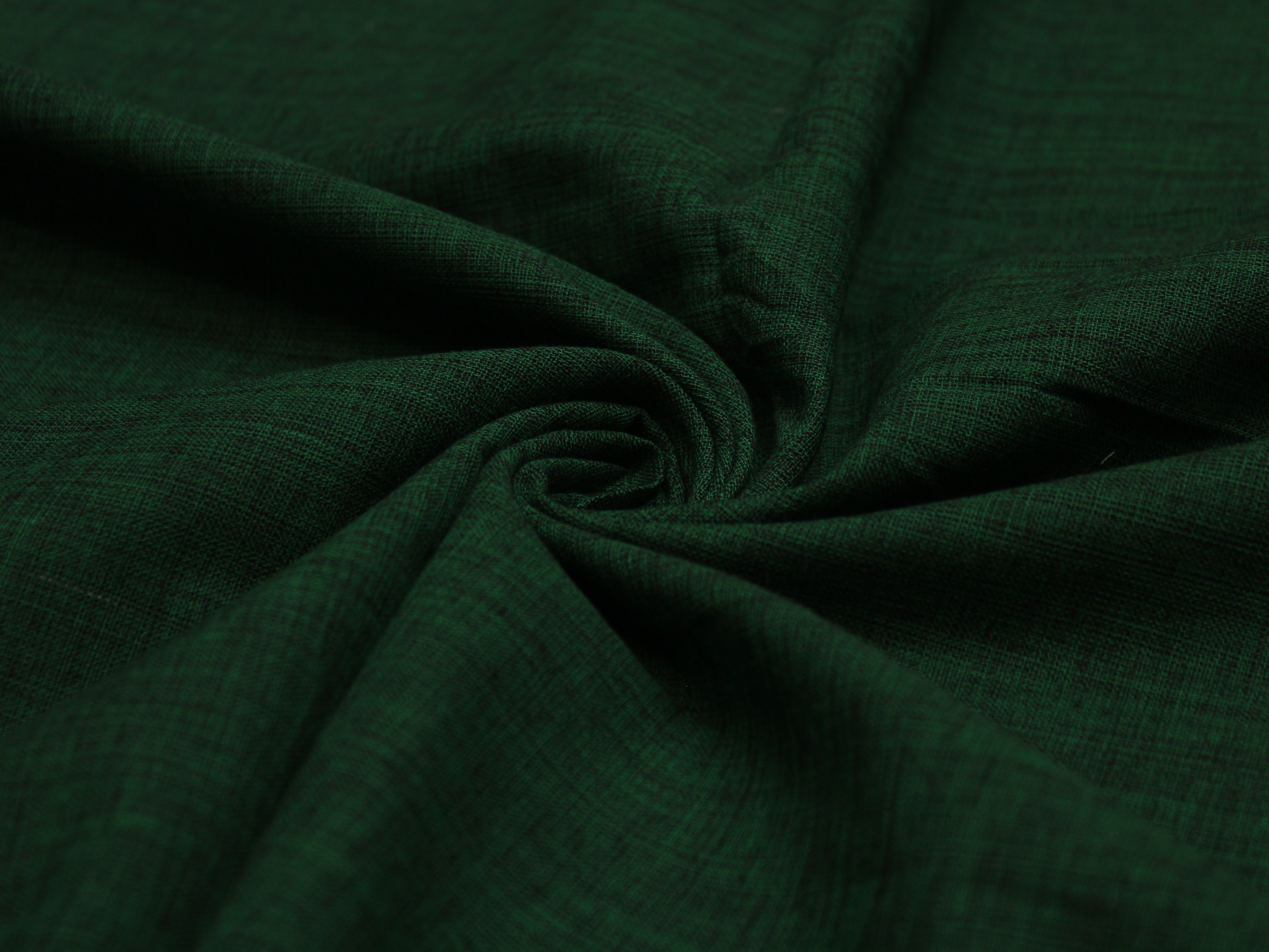 Pure Cotton Plain Handloom Fabric 44 Inches Width - Green