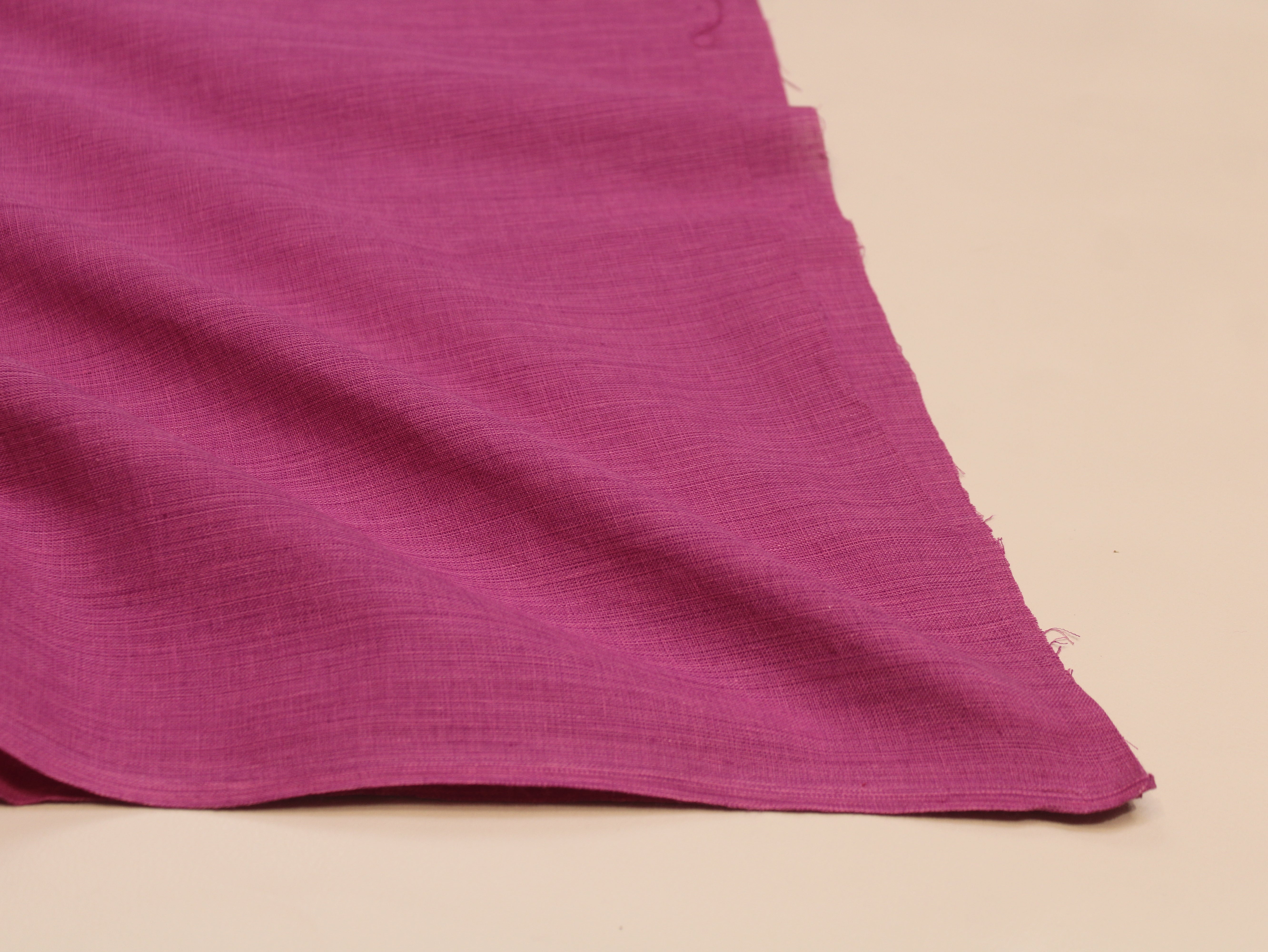 Pure Cotton Plain Handloom Fabric 44 Inches Width - Pink