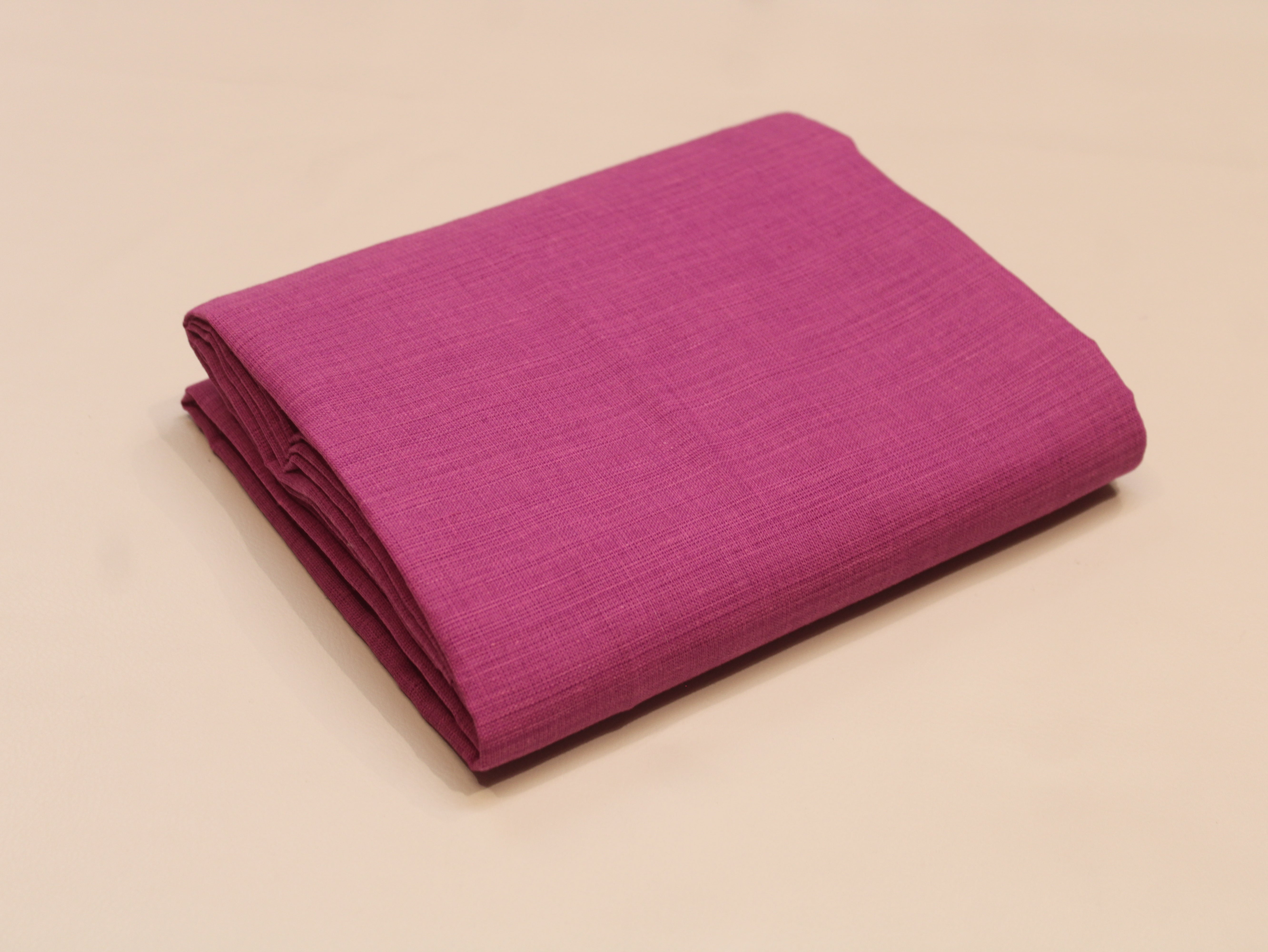 Pure Cotton Plain Handloom Fabric 44 Inches Width - Pink