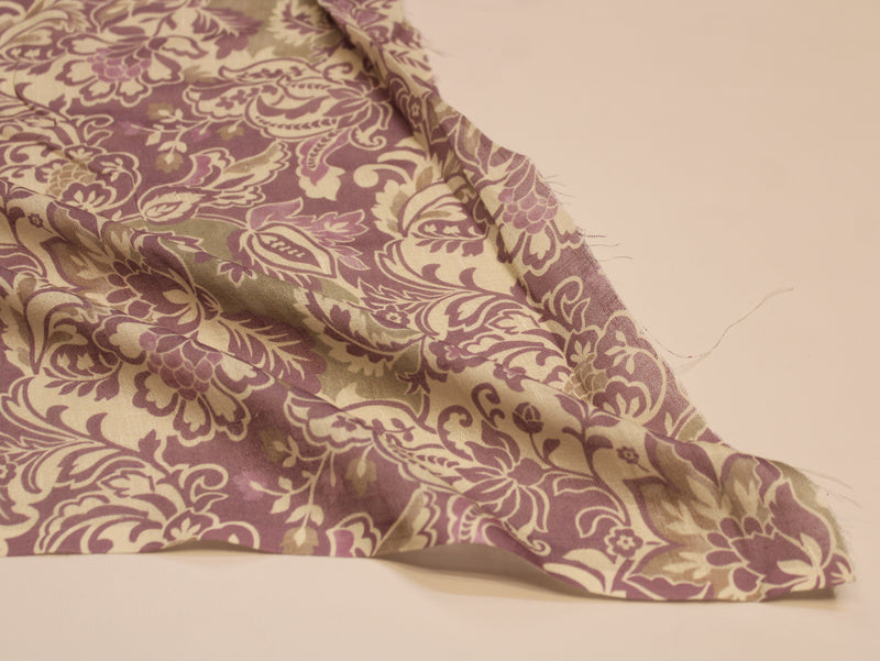 Digital Printed Linen Texture Slub Cotton Fabric 44 Inches