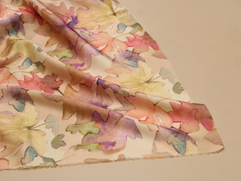 Satin-Linen Texture Digital Printed Fabric | Premium Luxury Ethnic Wear Fabric