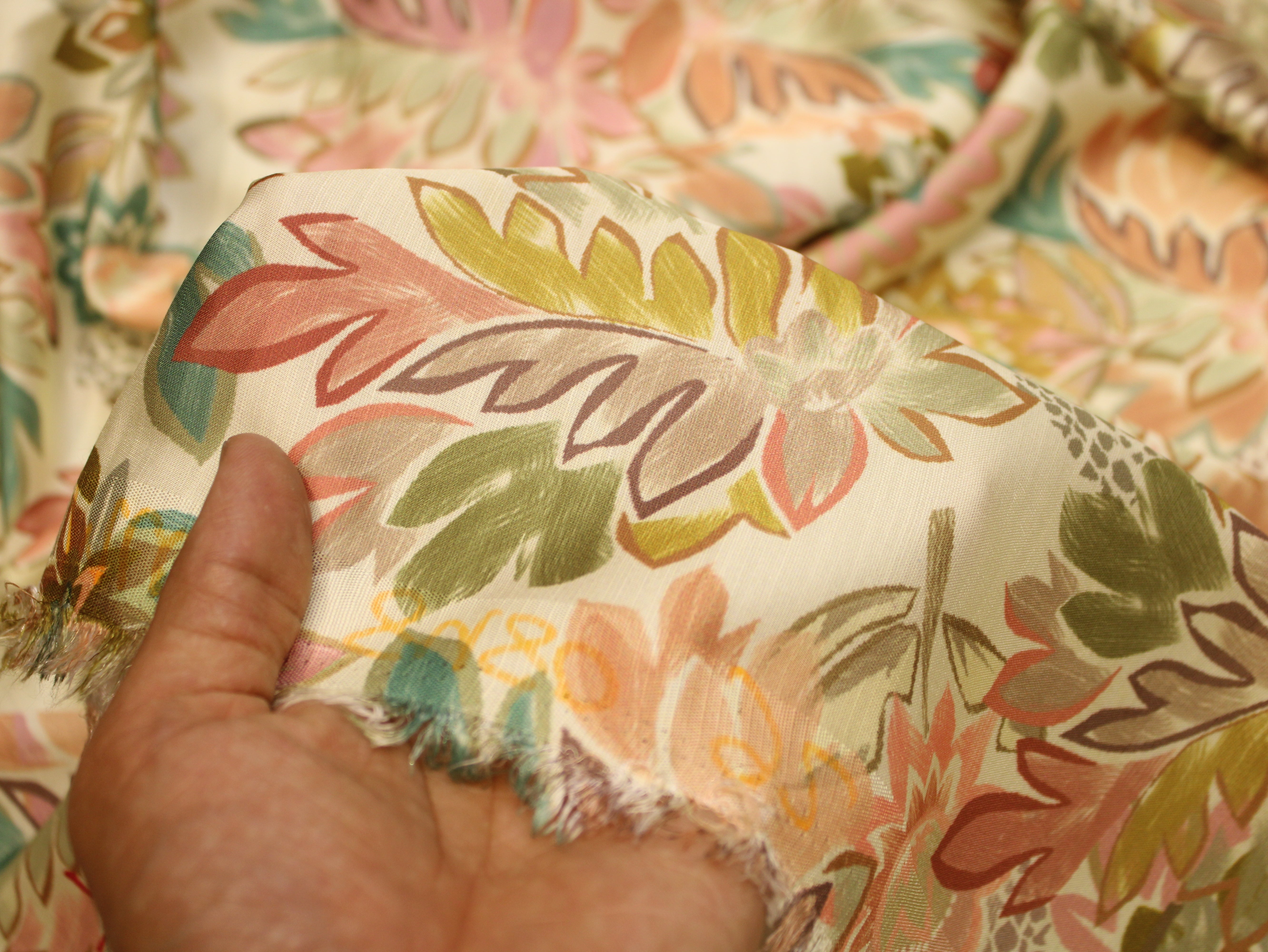 Satin-Linen Texture Digital Printed Fabric | Premium Luxury Ethnic Wear Fabric