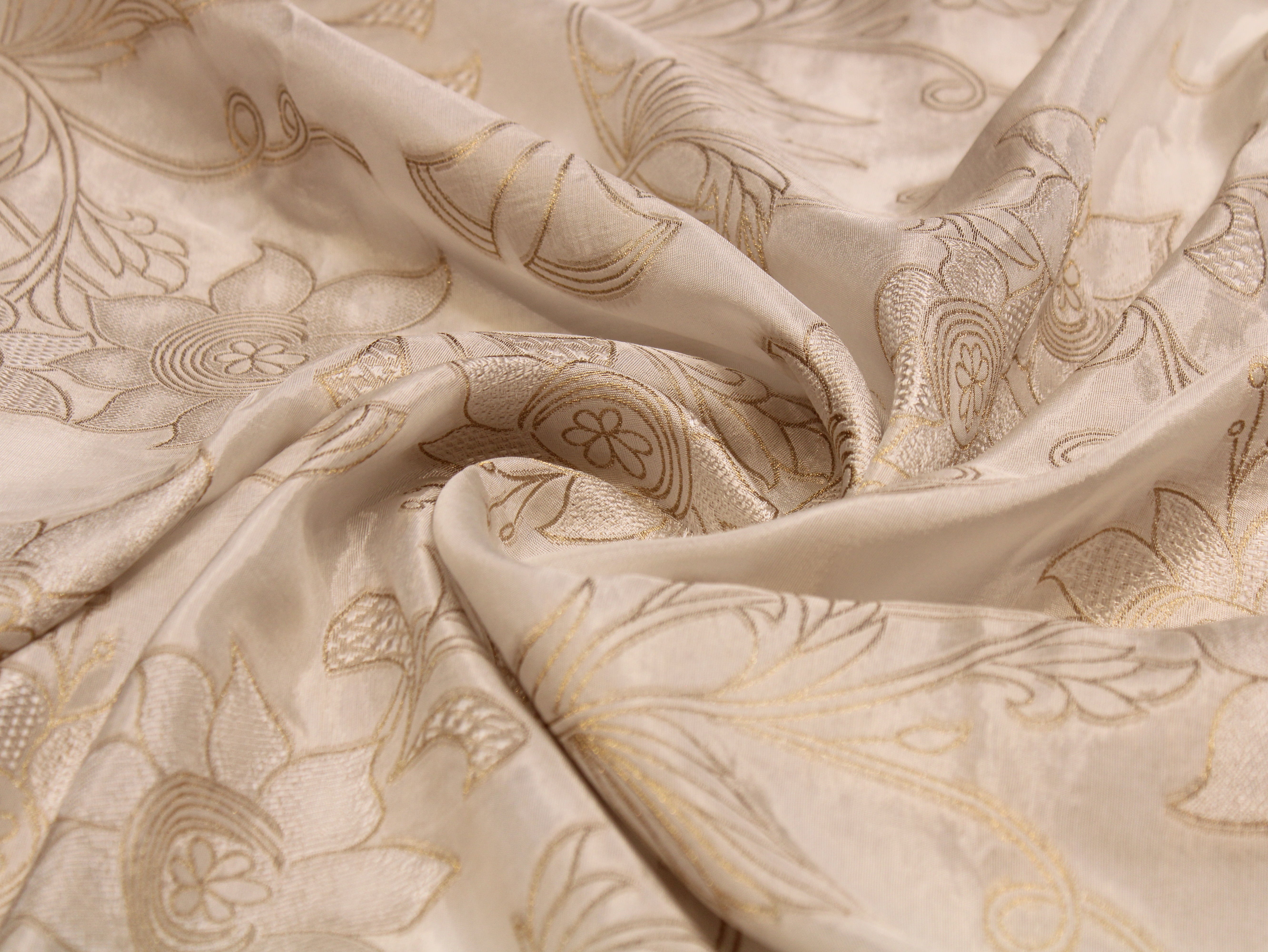 Dyeable Dola Silk Jacquard Fabric | Premium Heavy Silk Ethnic Wear Fabric