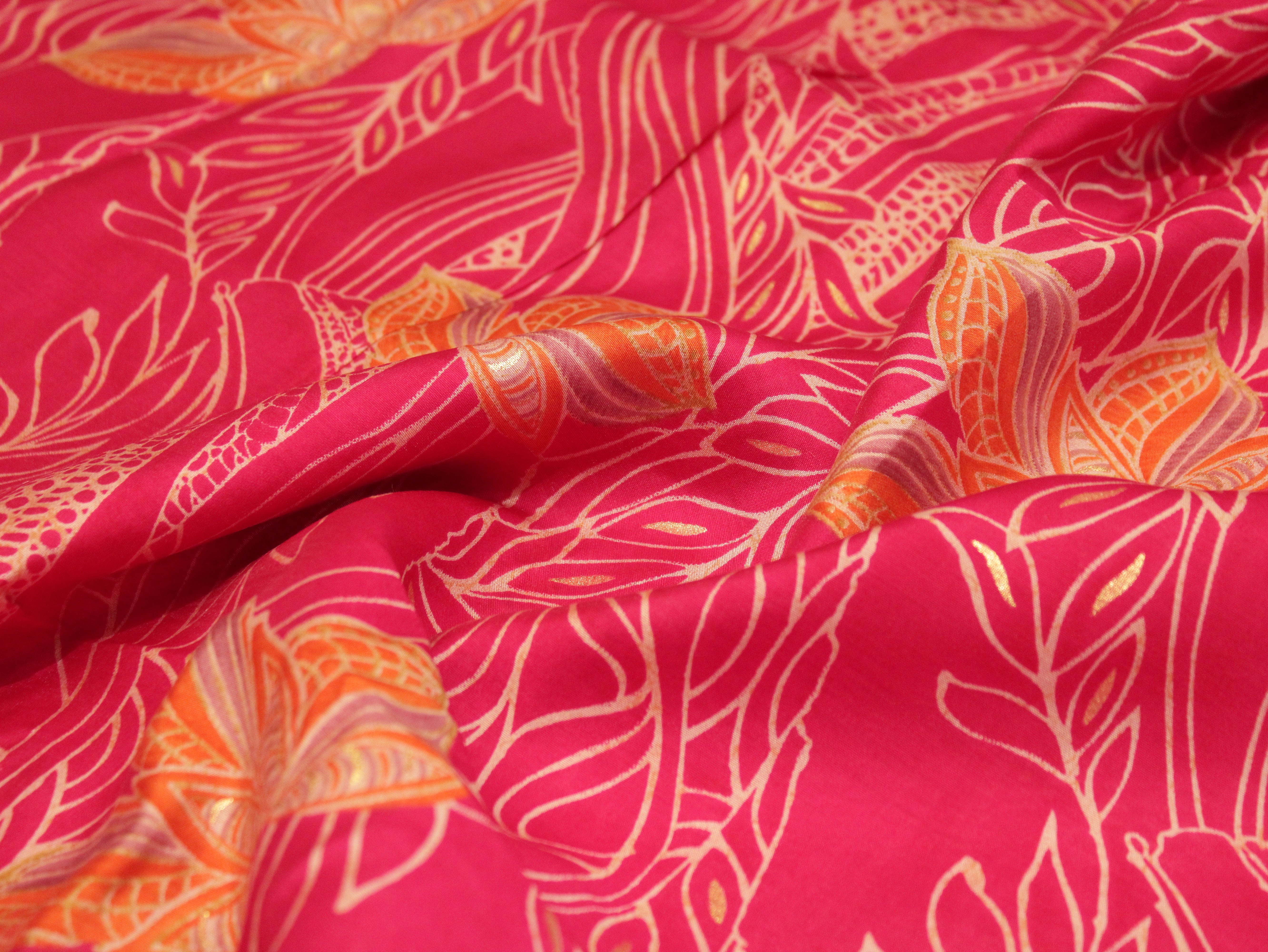 Loud : Digital Print Muslin Silk Fabric