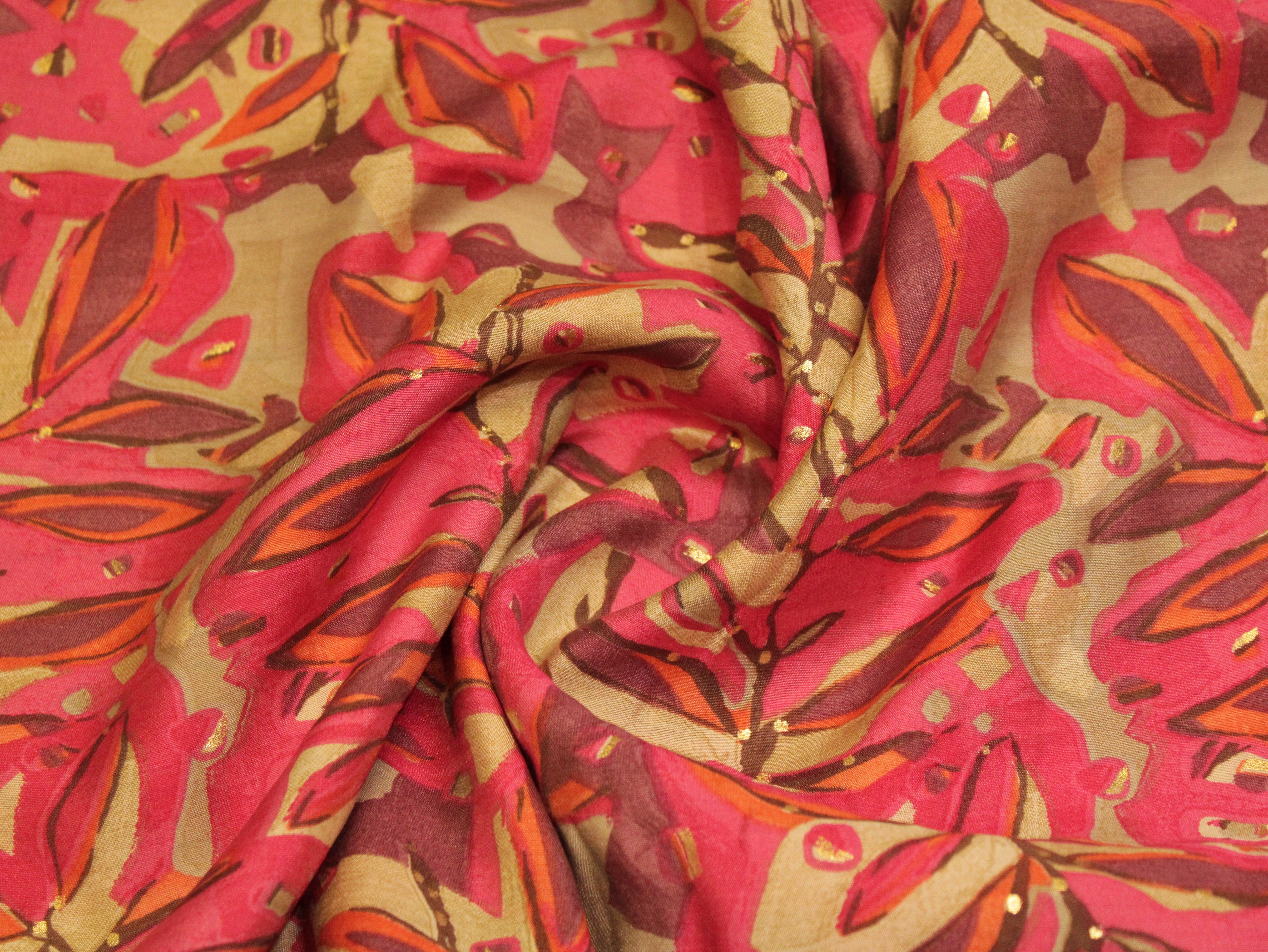 Loud : Digital Print Muslin Silk Fabric