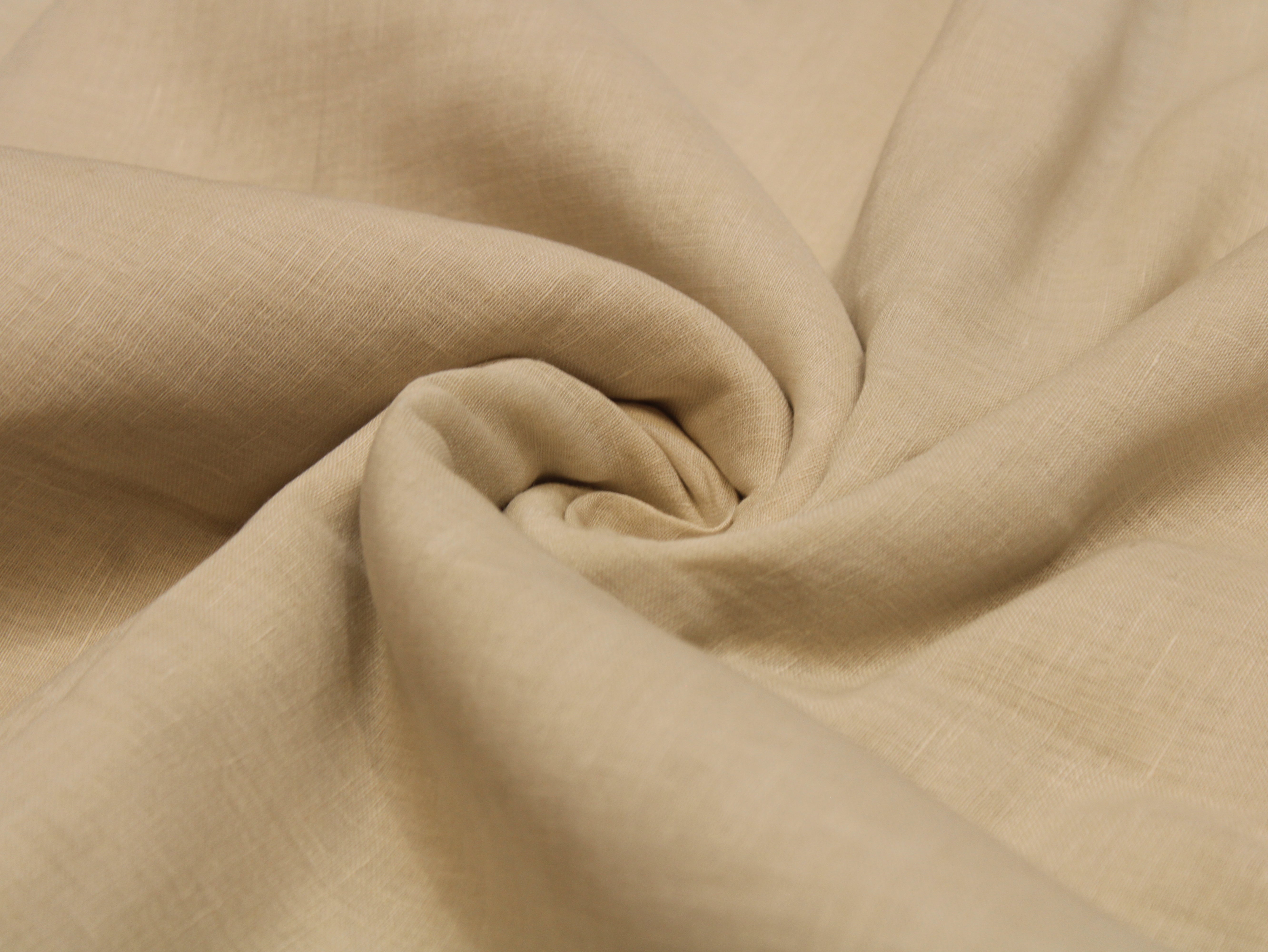 Pure Cotton Linen Blended Fabric Beige 44 Inches | Premium Natural Fiber Ethnic Wear Fabric