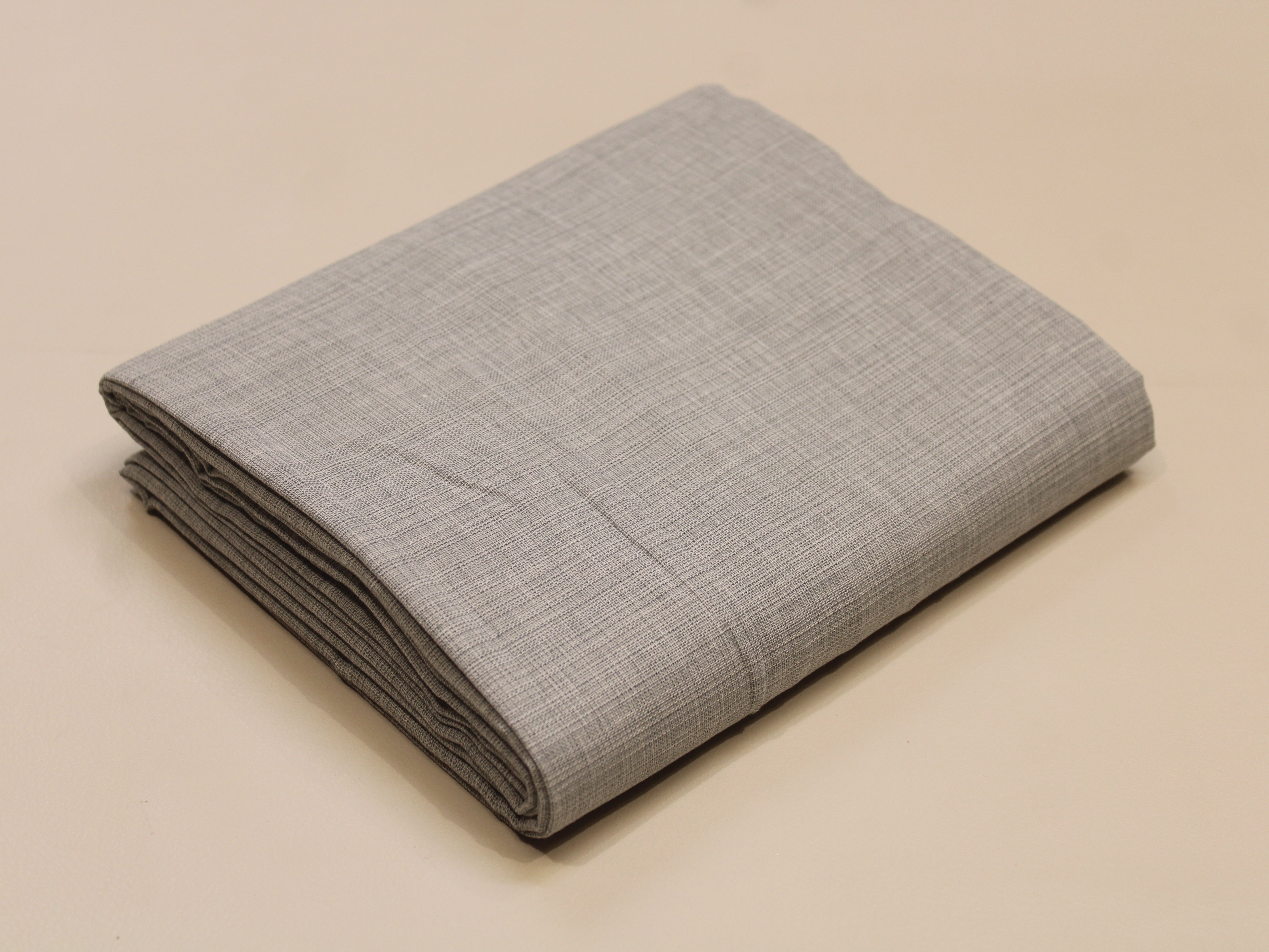 Pure Cotton Plain Handloom Fabric 44 Inches Width - Ash Grey