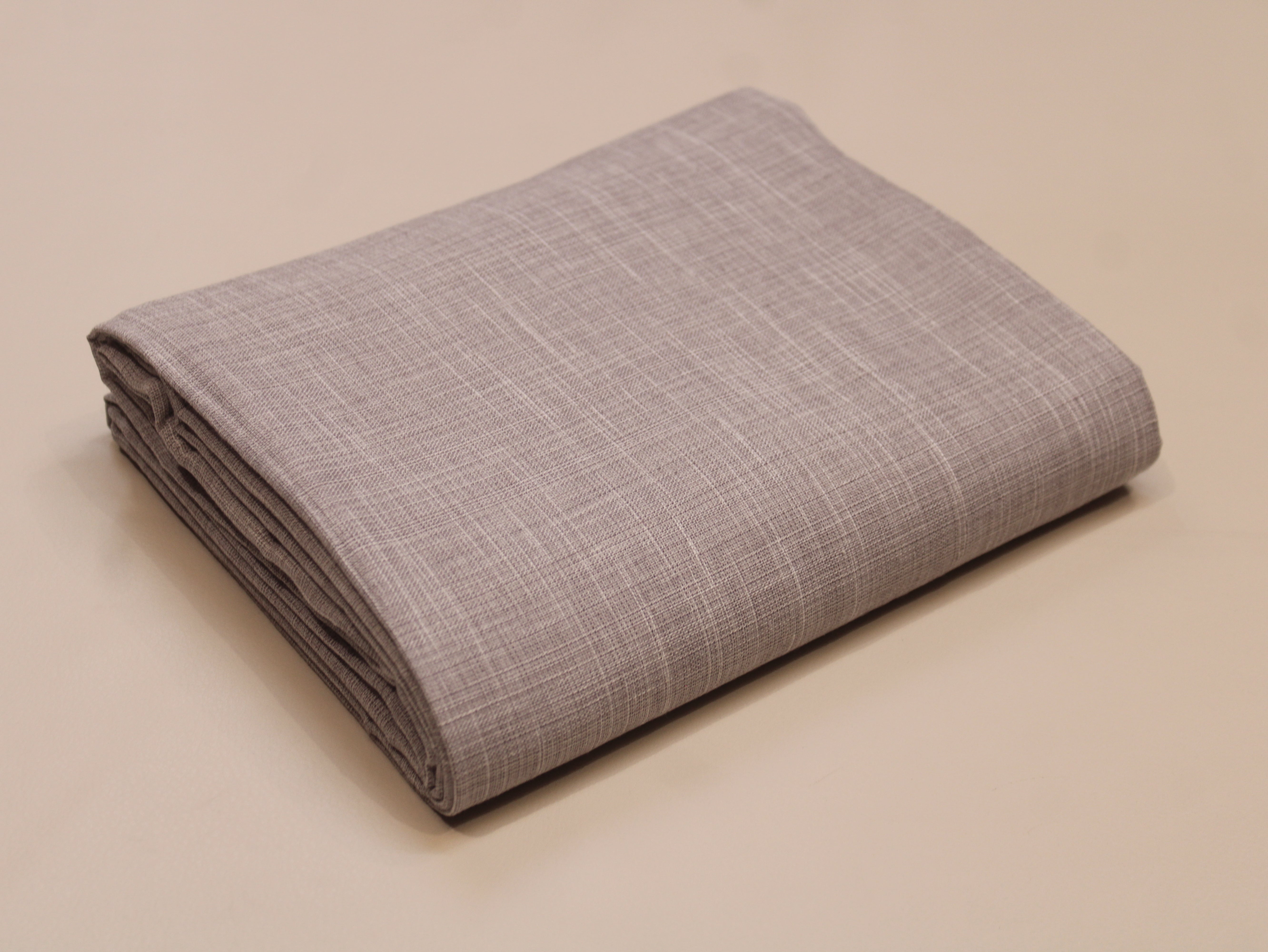 Pure Cotton Plain Handloom Fabric 44 Inches Width - Mauve Grey
