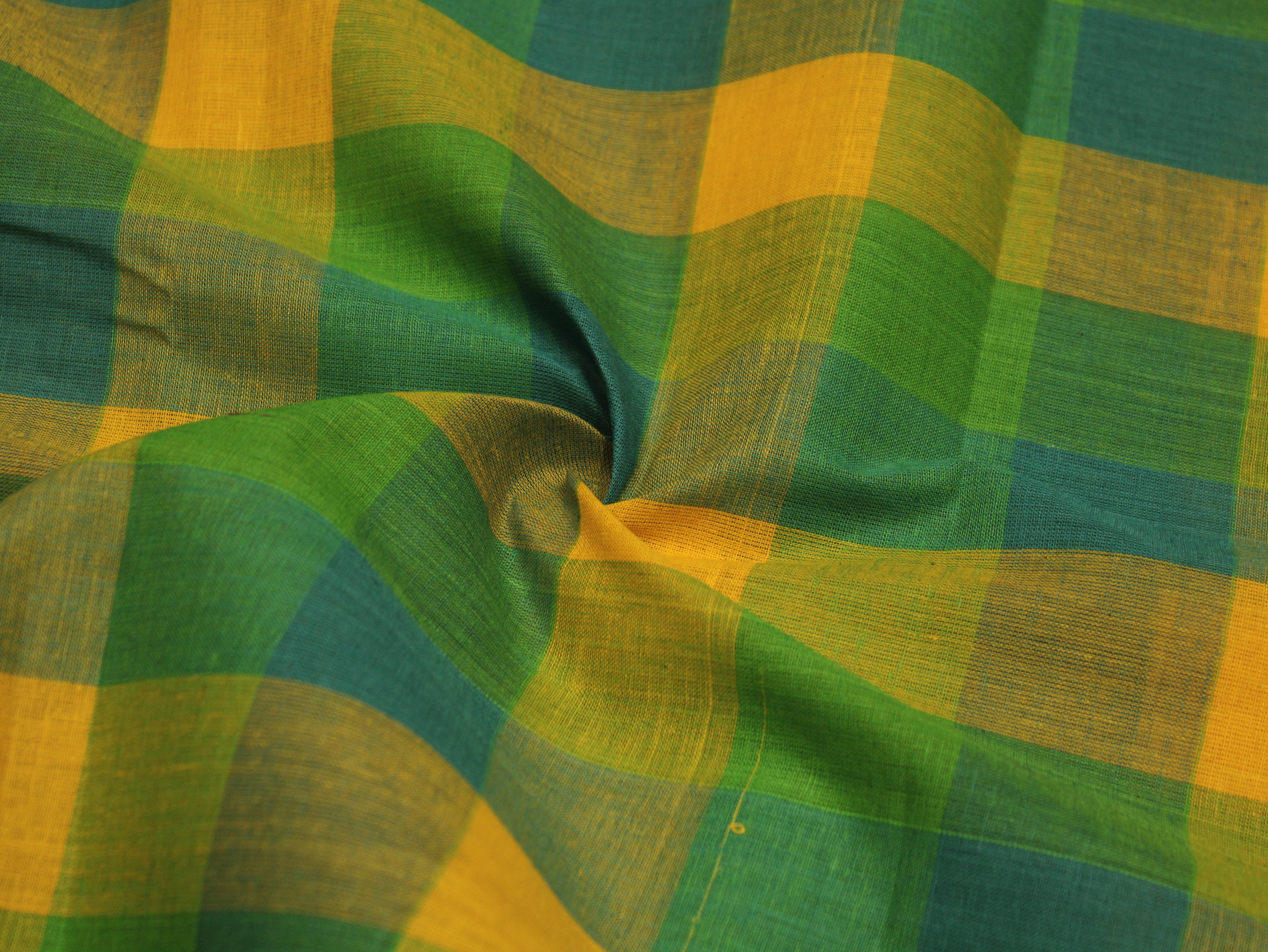 Pure Cotton Handloom Multi Checked Fabric 44 Inch | Mfoks