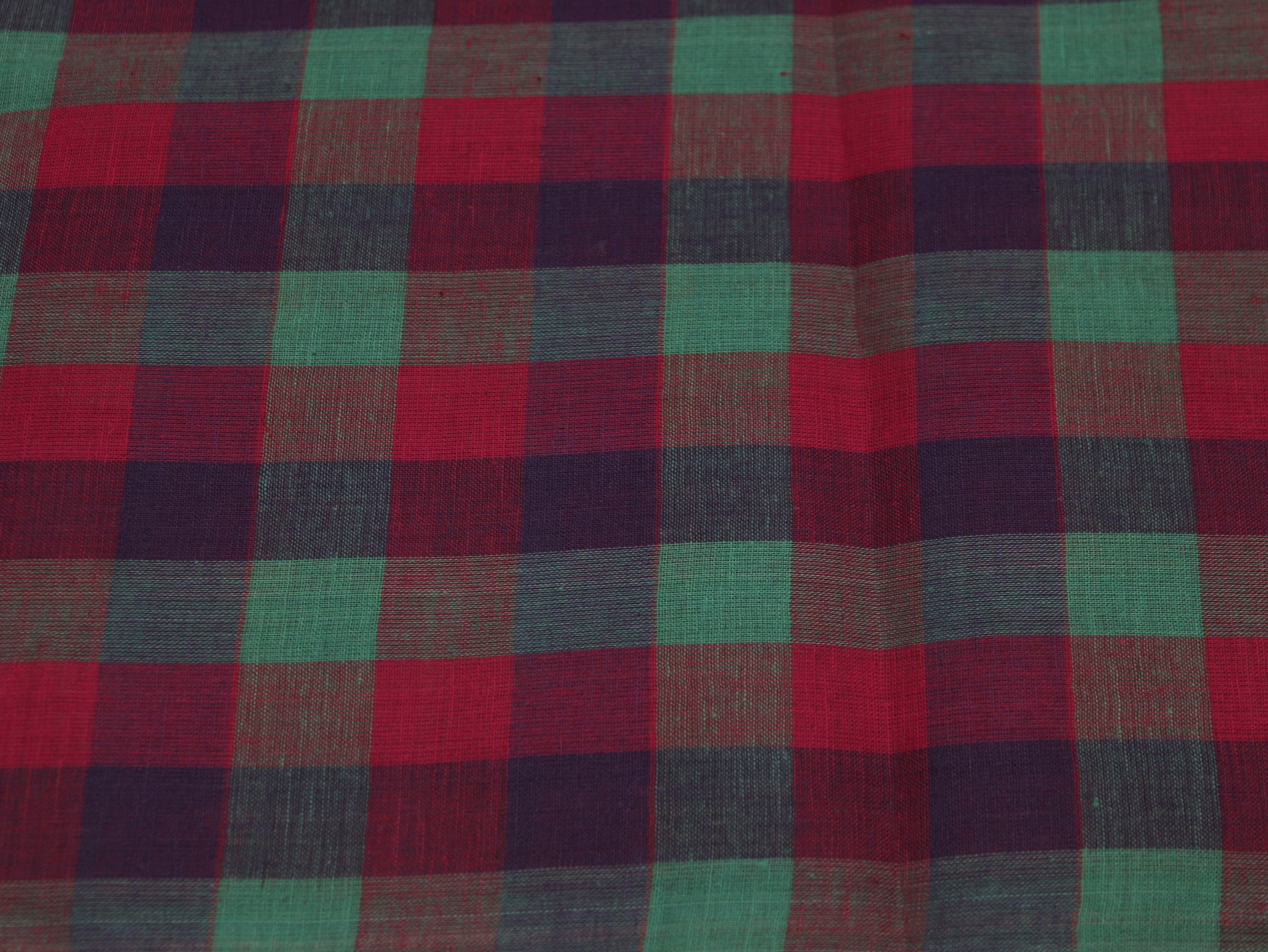 Pure Cotton Handloom Multi Checked Fabric 44 Inch | Mfoks