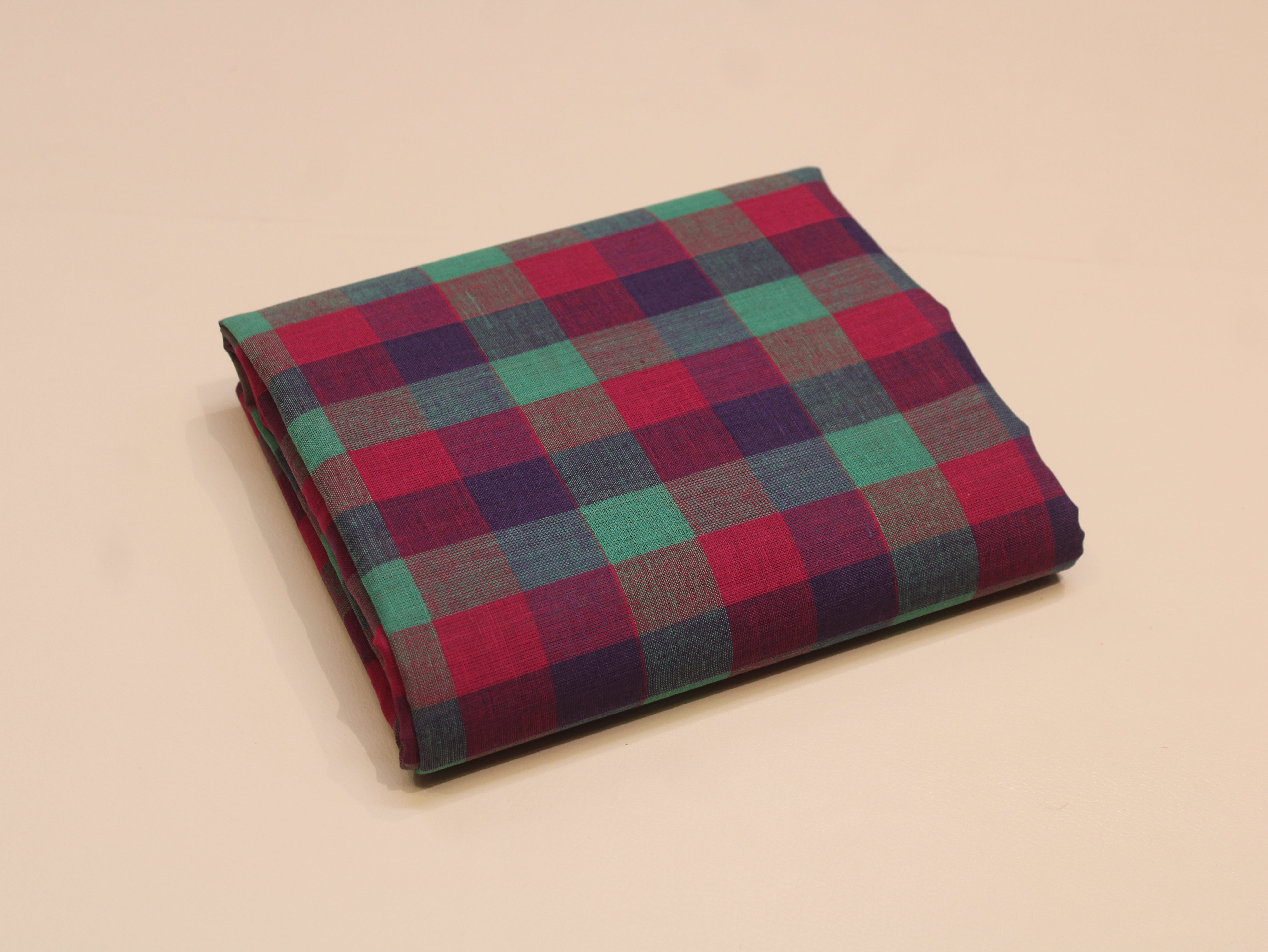 Pure Cotton Handloom Multi Checked Fabric 44 Inch | Mfoks