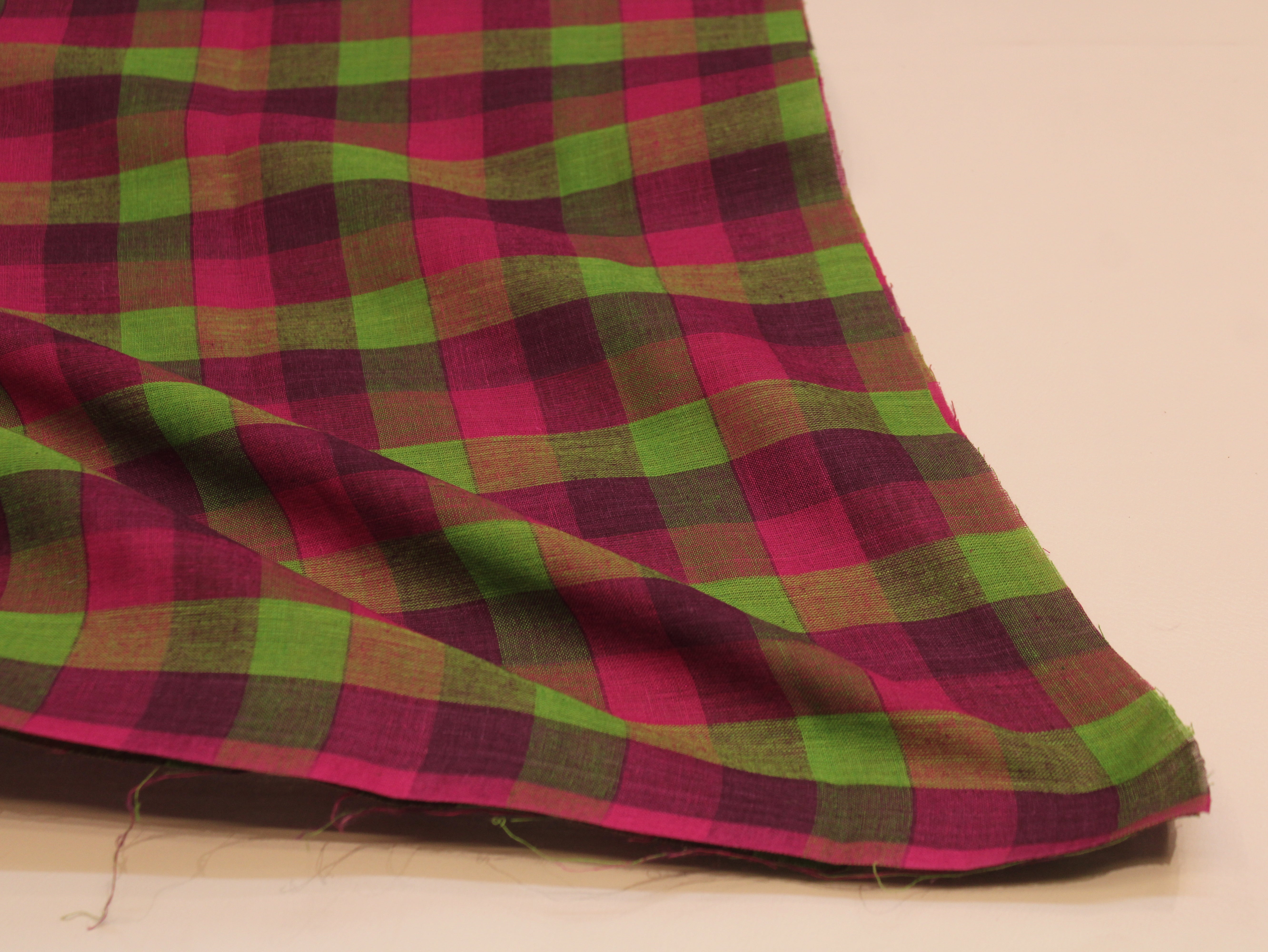 Pure Cotton Handloom Multi Checked Fabric 44 Inch | Mfoks