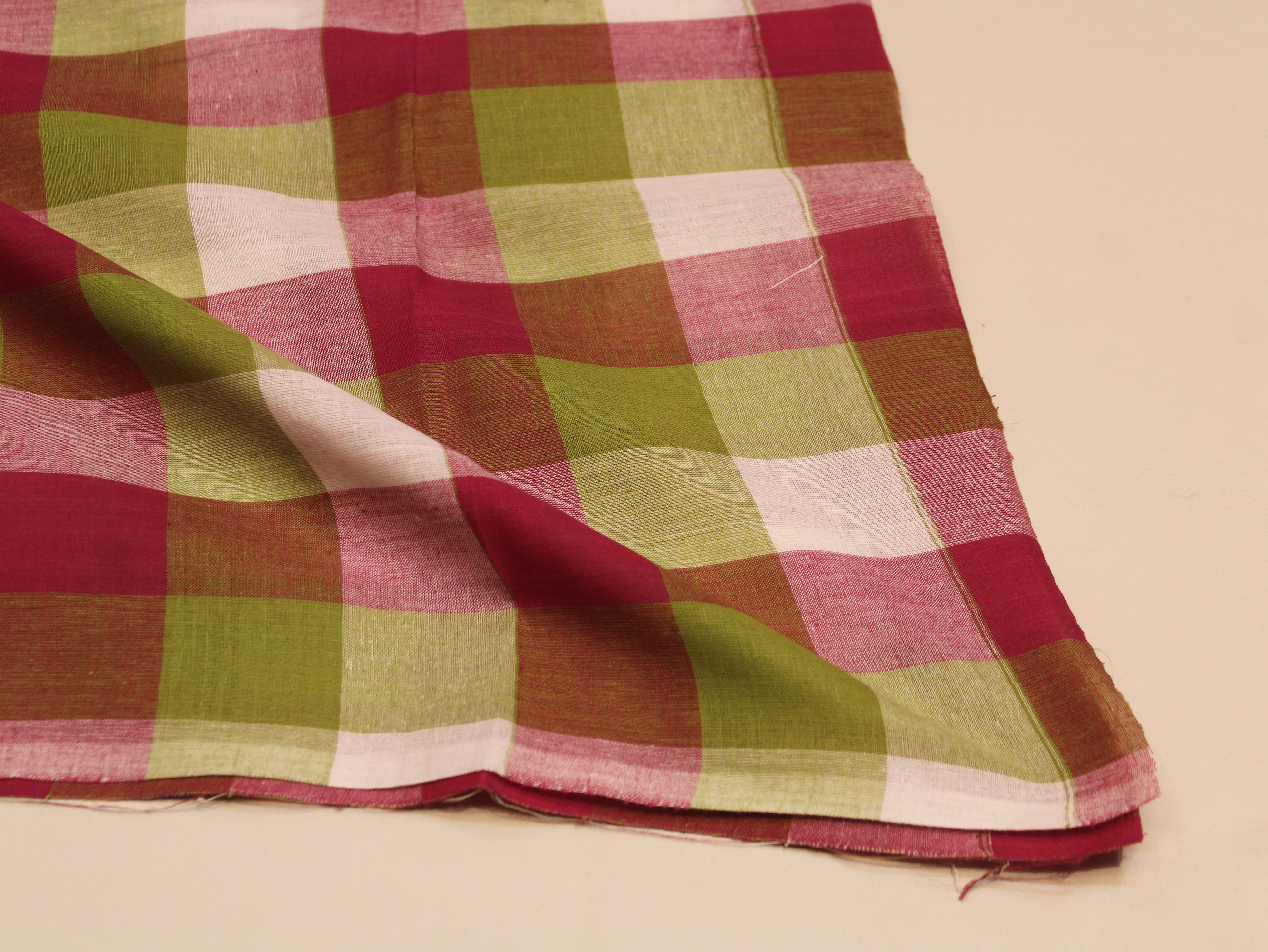 Pure Cotton Handloom Multi Checked Fabric 44 Inch | Mfoks