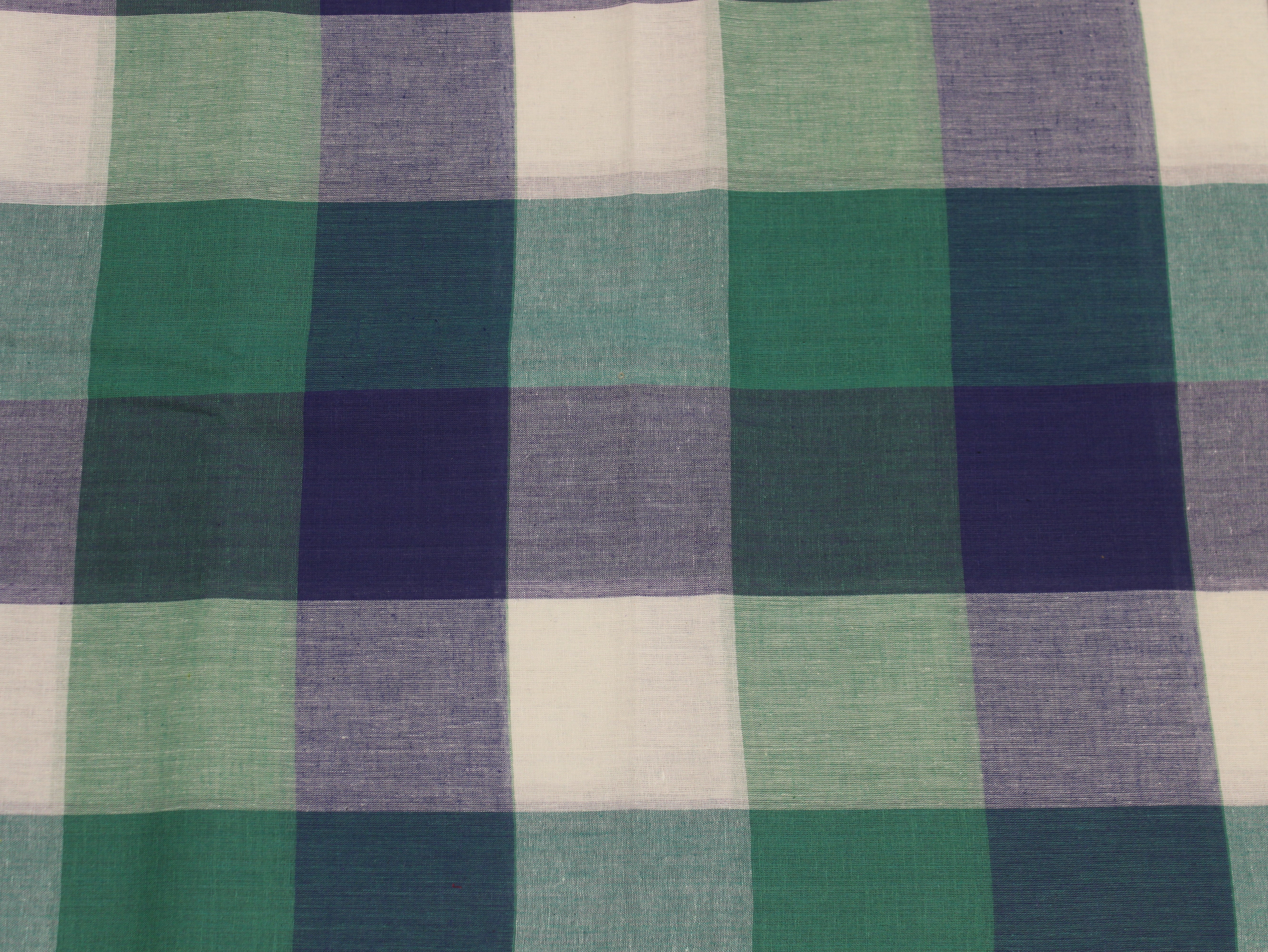 Pure Cotton Handloom Big (4X4) Multi Checked Fabric 44 Inch | Mfoks