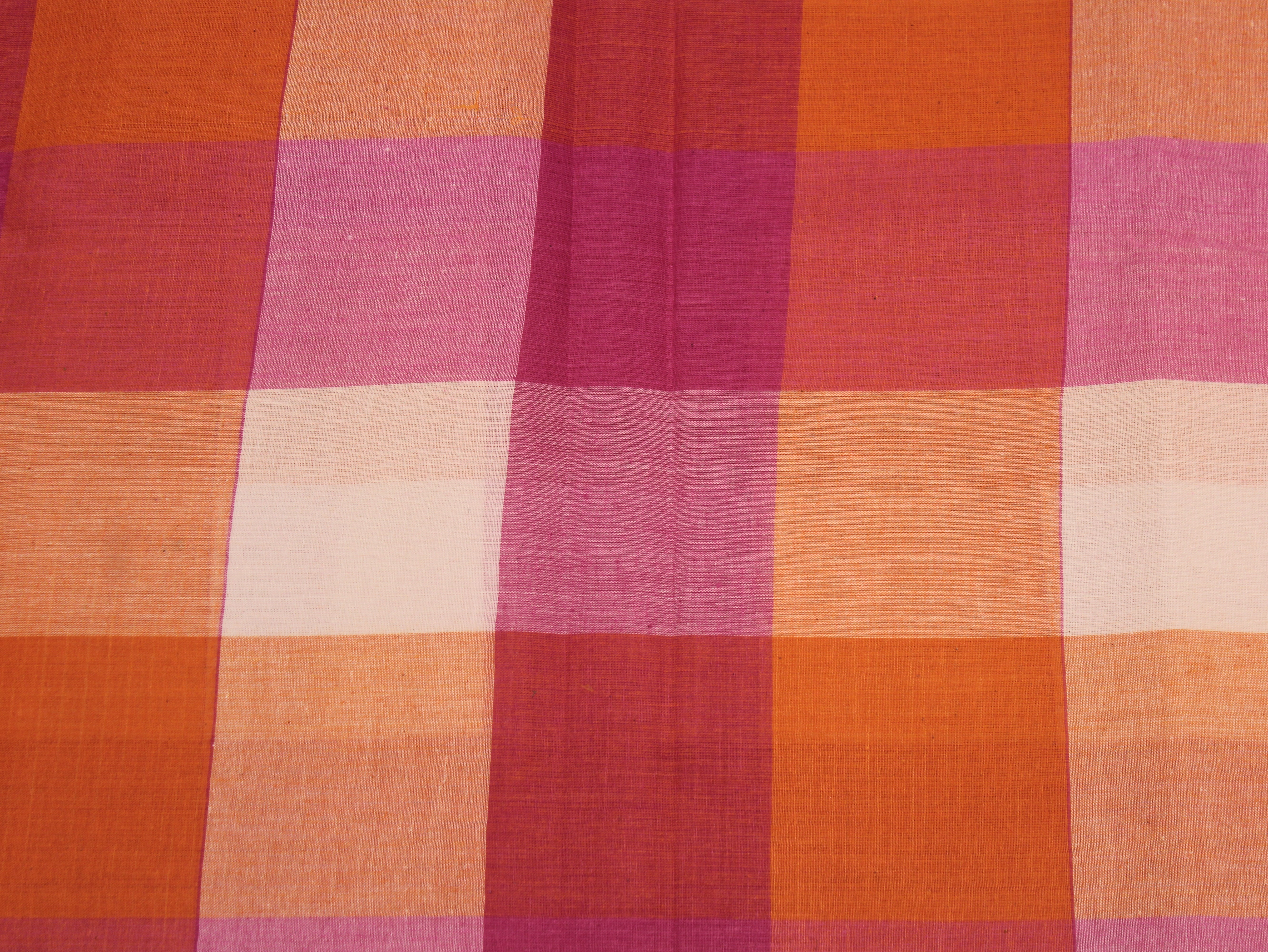 Pure Cotton Handloom Big (4X4) Multi Checked Fabric 44 Inch | Mfoks