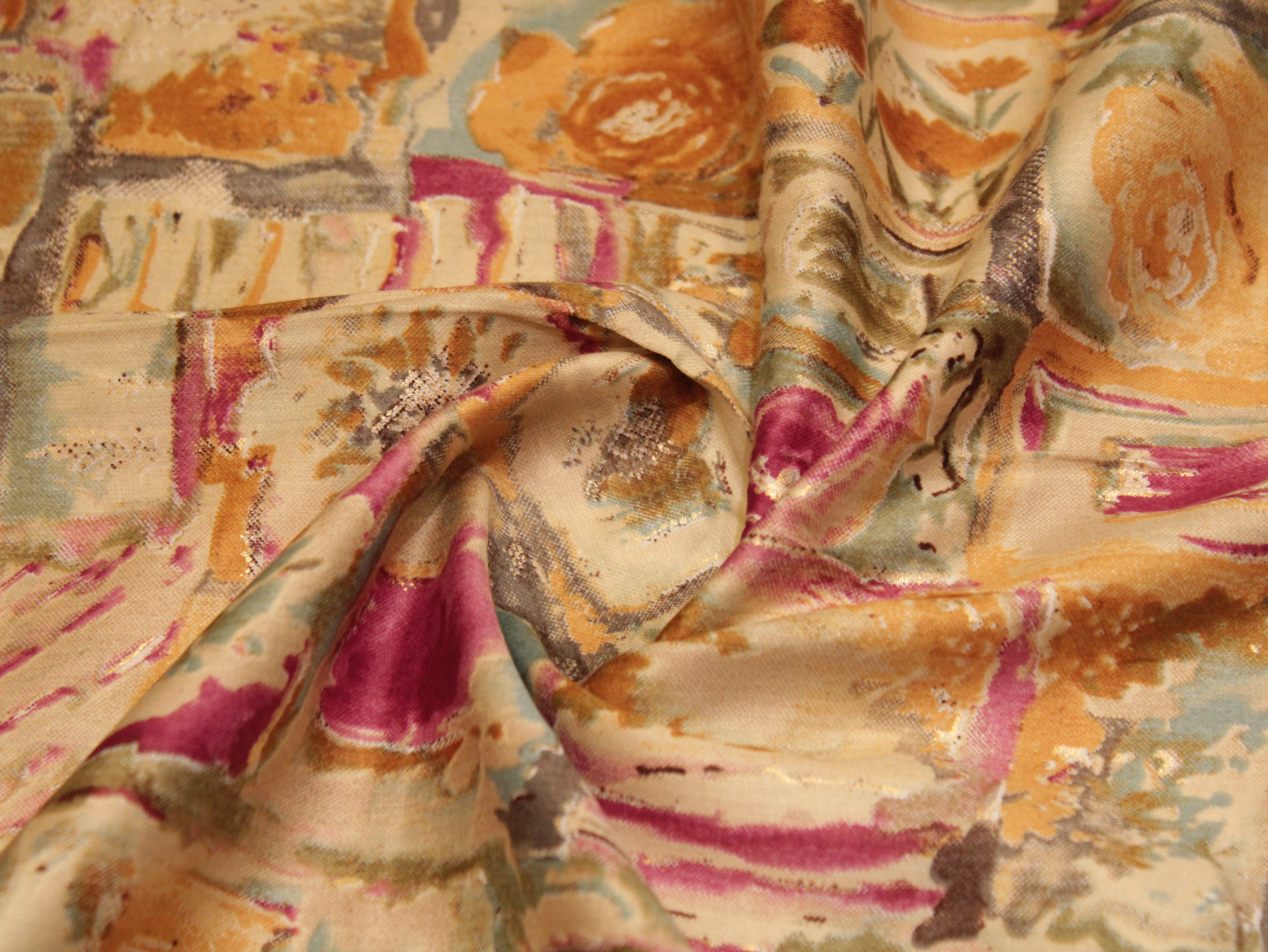 Digital Print Giza Cotton fabric - Multicolour