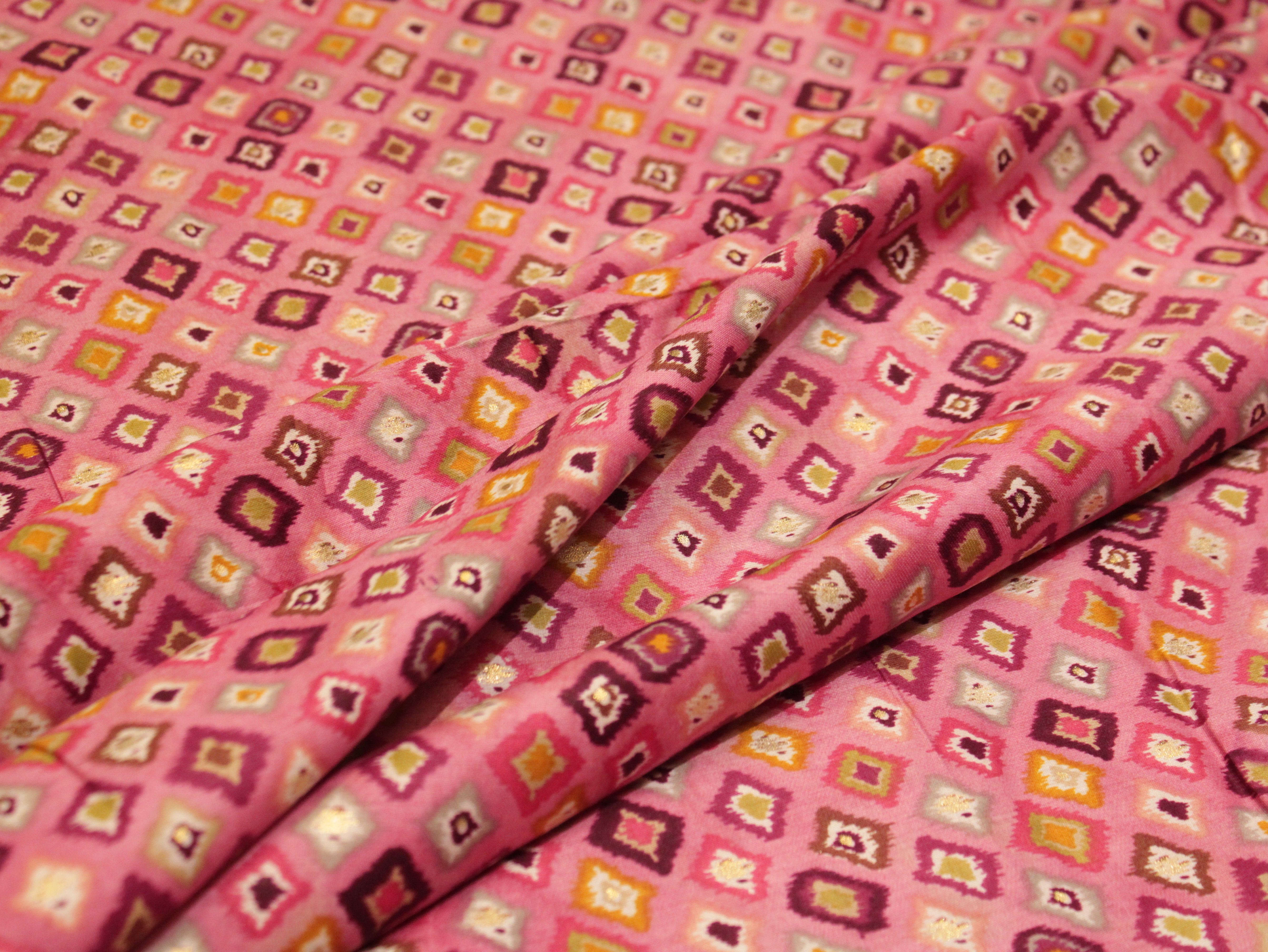 Digital Print Giza Cotton fabric - Onion Pink