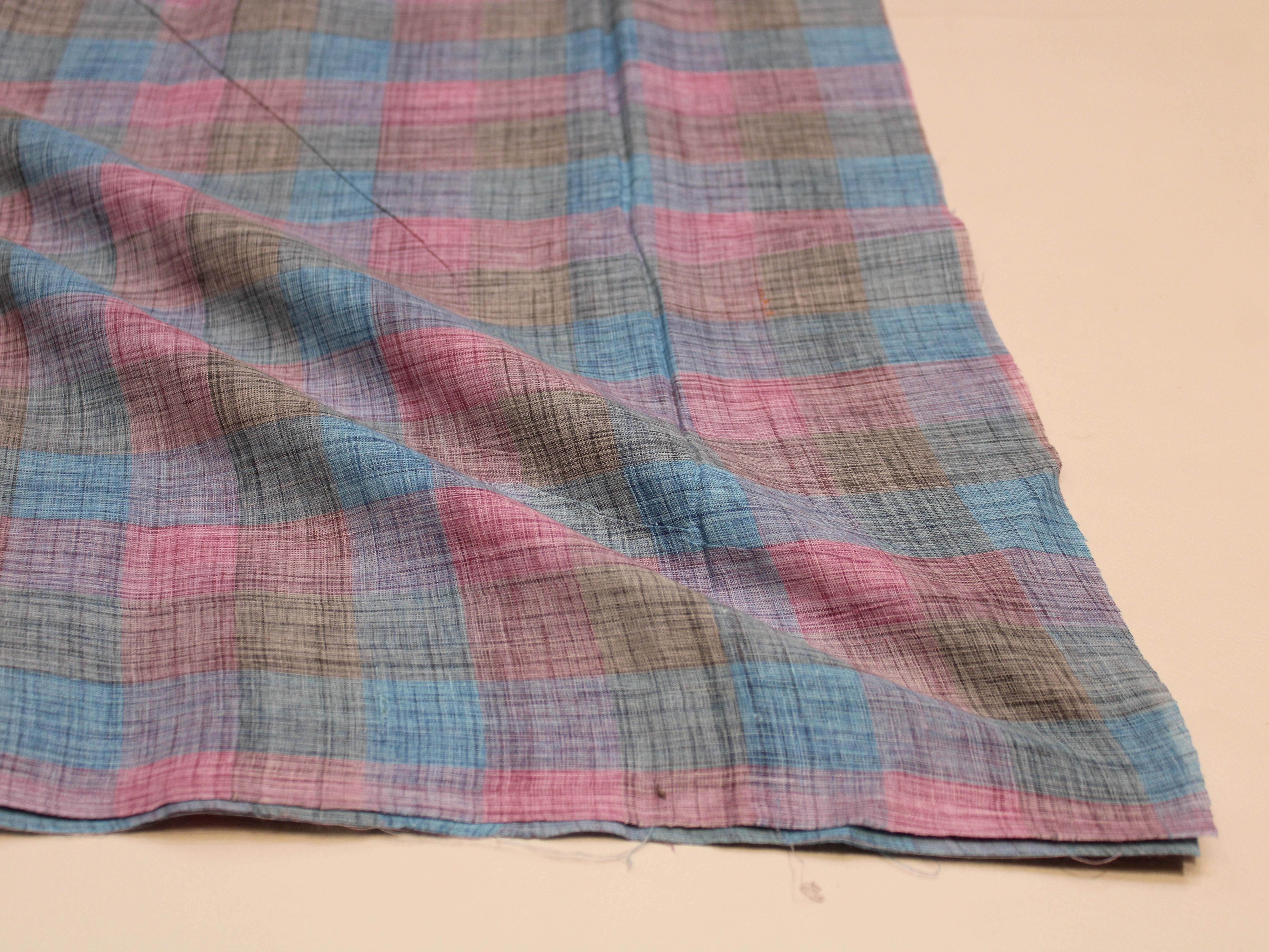 Pure Cotton Handloom Madras Multi-Color Check Fabric 44 Inch | Rainbow Check Handwoven