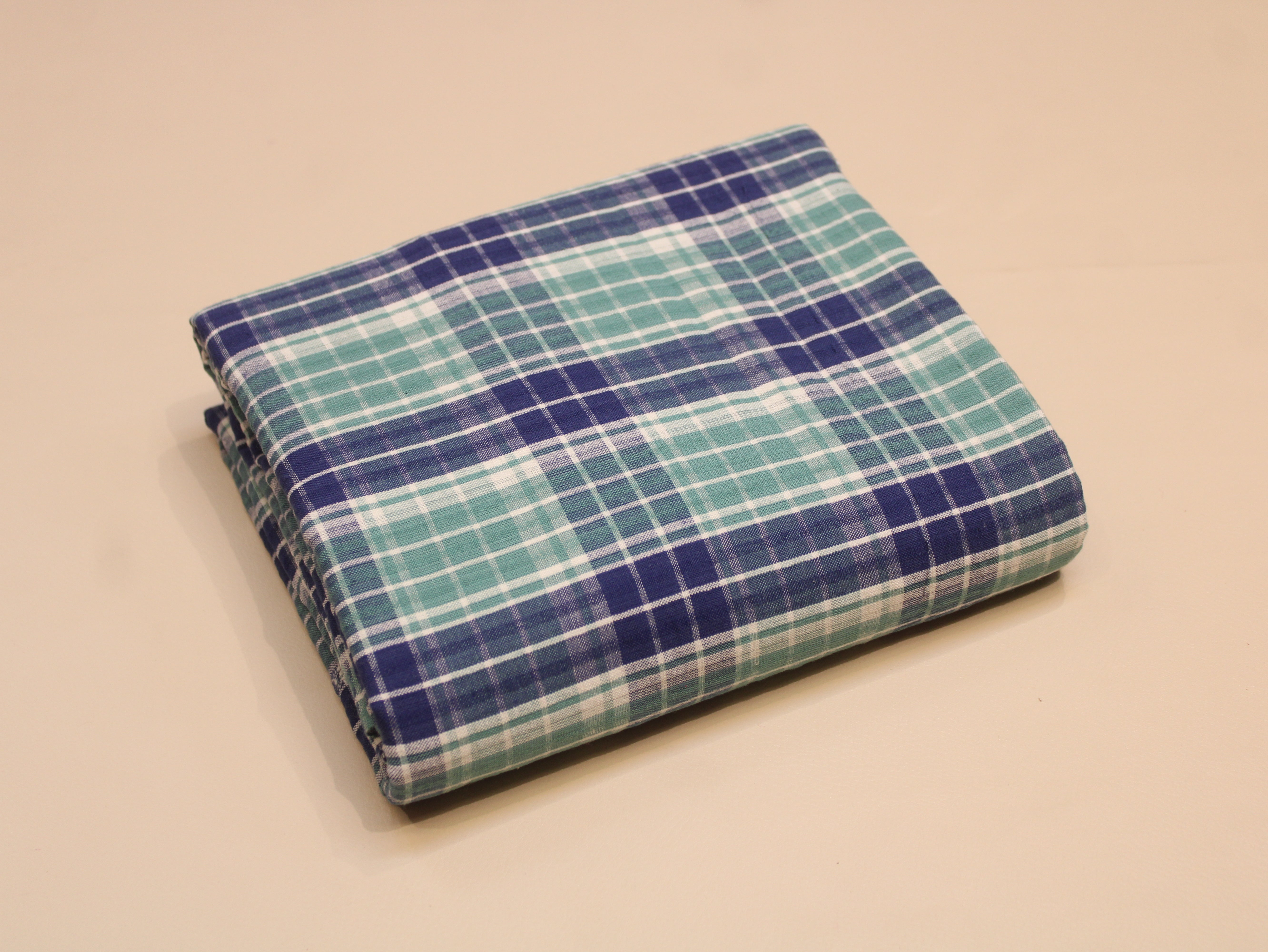 Washed Quality Pure Cotton Seersucker Fabric 44 Inch | Plaid Check Seersucker