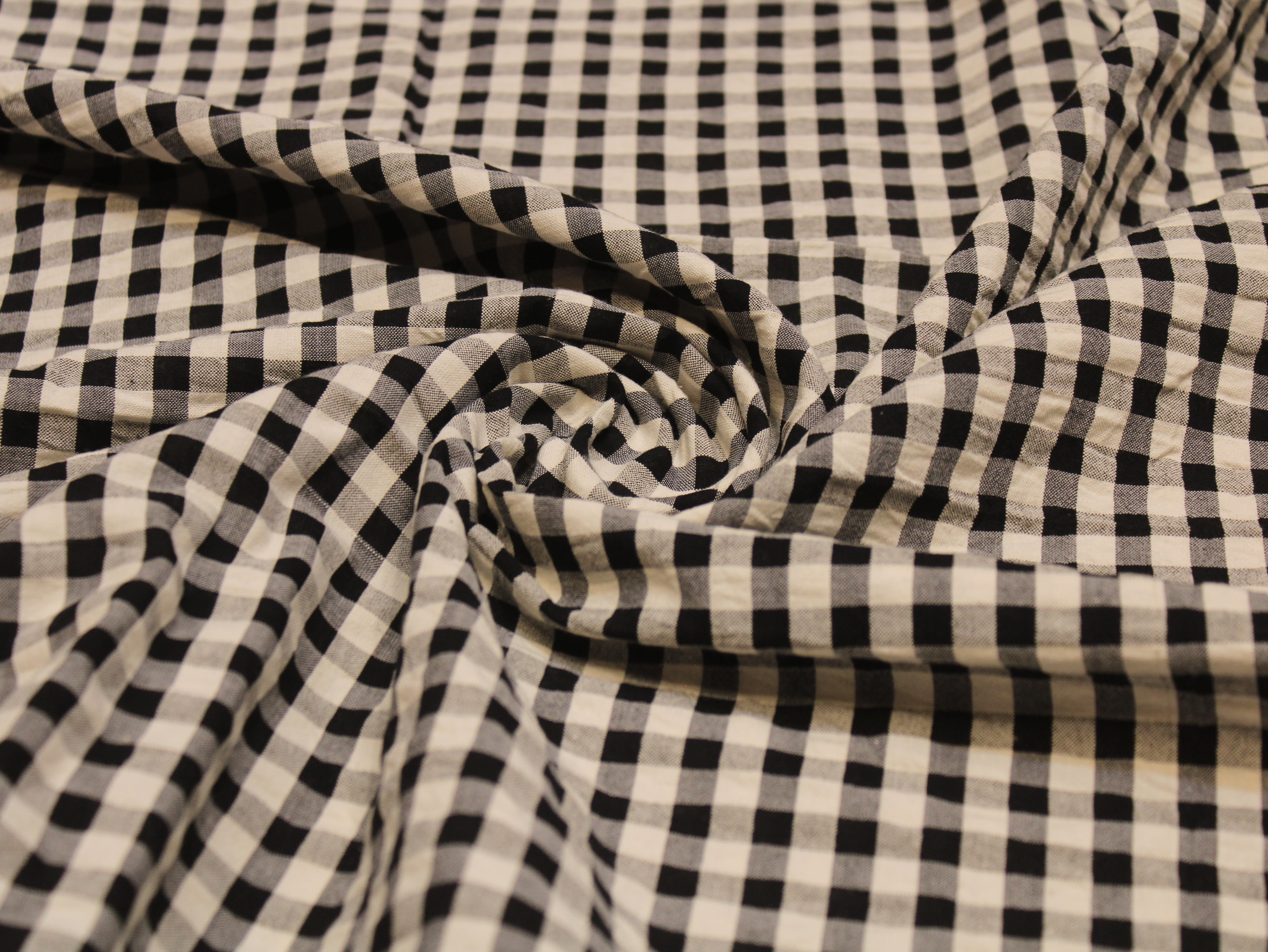 Tissu Seersucker Pur Coton Lavé Qualité 44 Pouces | Seersucker À Carreaux