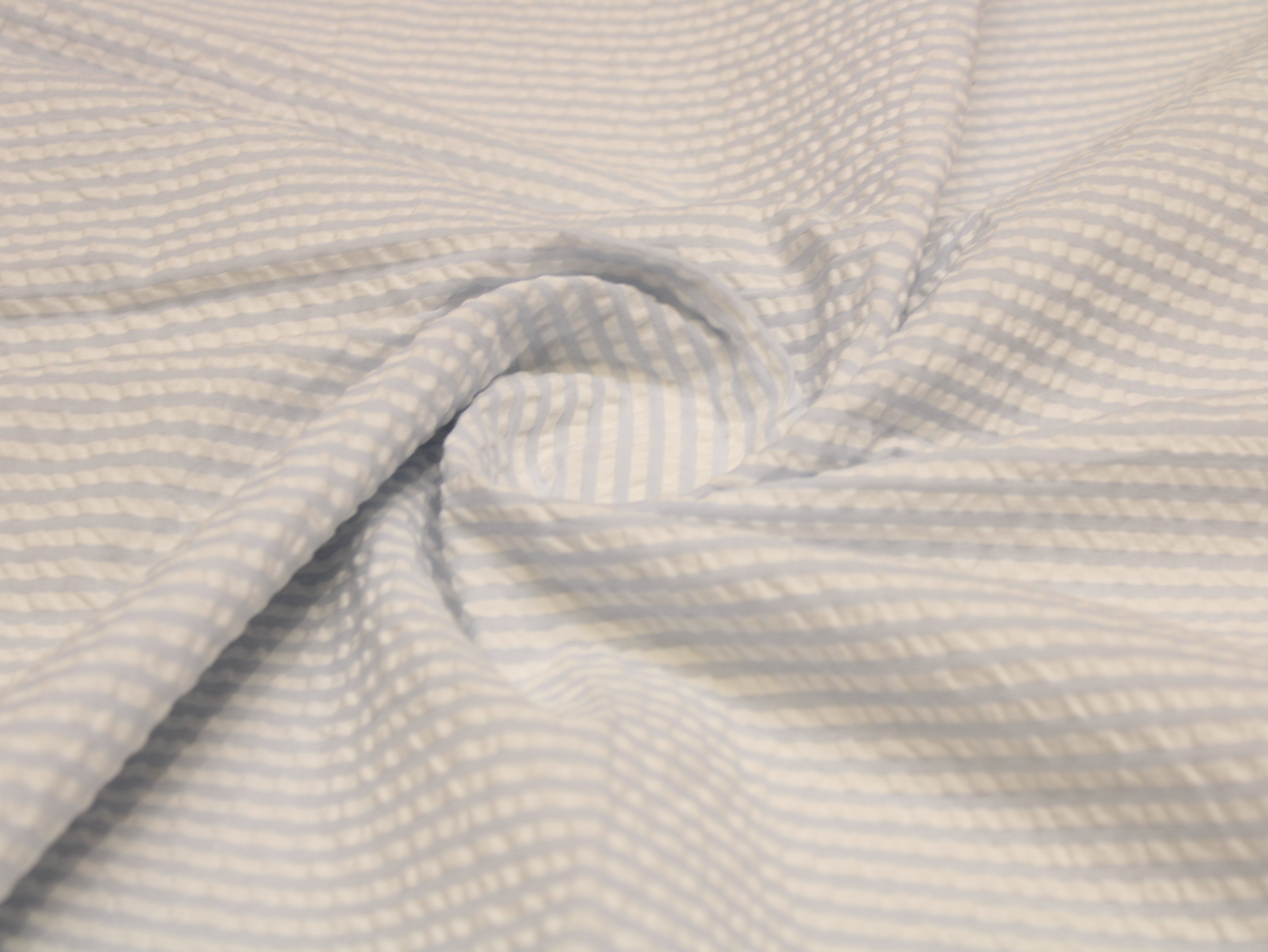 Tissu Seersucker Pur Coton Lavé Qualité 44 Pouces | Seersucker À Carreaux