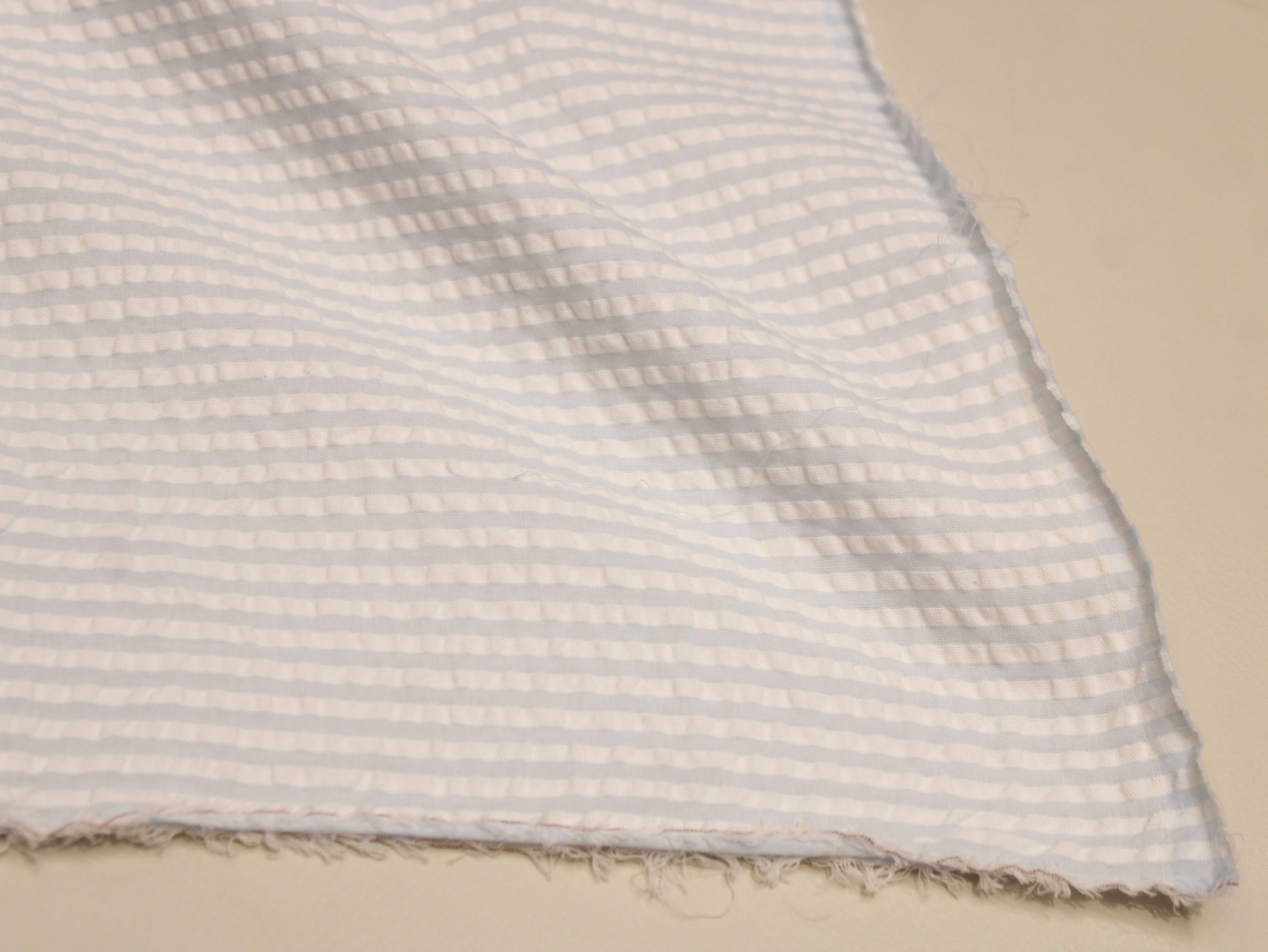 Tissu Seersucker Pur Coton Lavé Qualité 44 Pouces | Seersucker À Carreaux